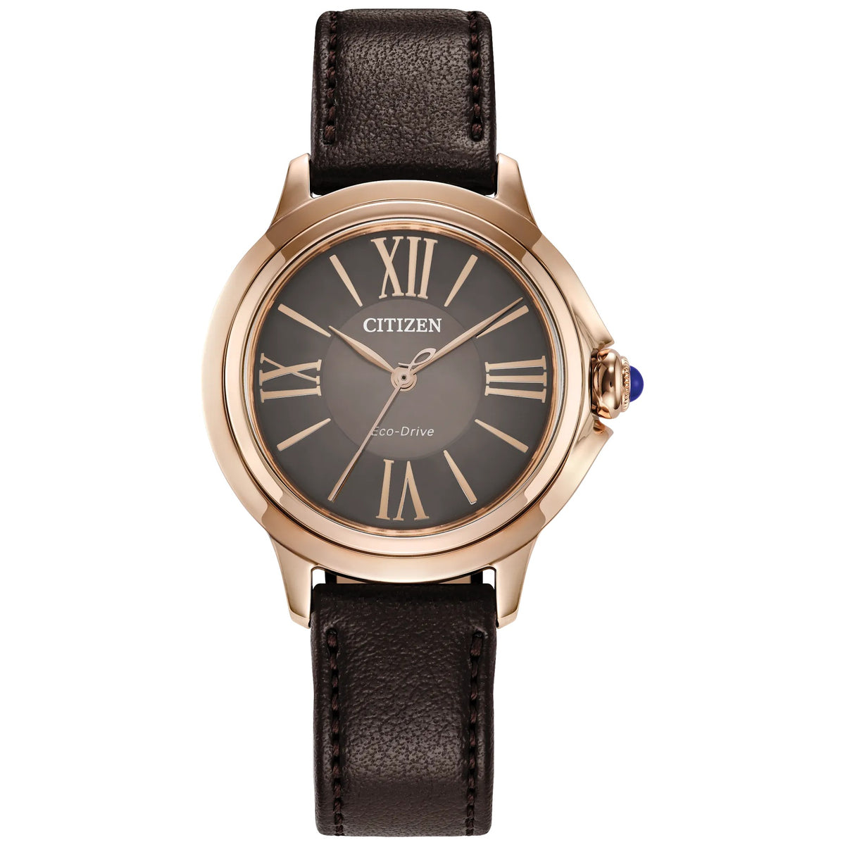 Citizen EM1163-09X Eco-Drive Damenuhr 30,25 mm Braun
