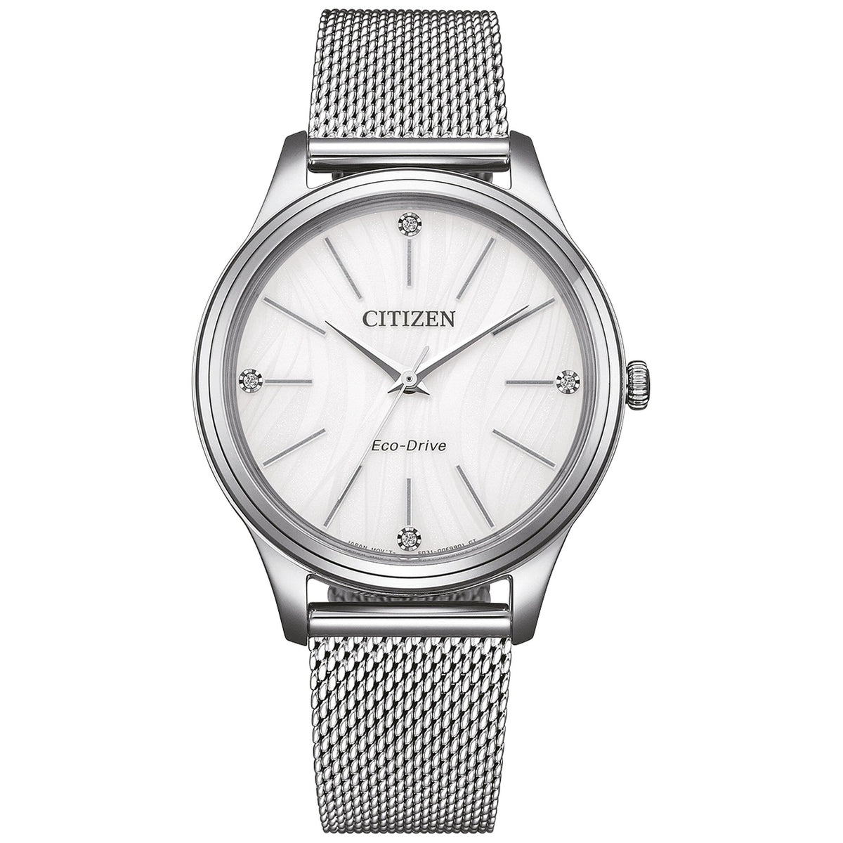 Citizen EM1220-82A Eco-Drive Damenuhr 34 mm Weiß
