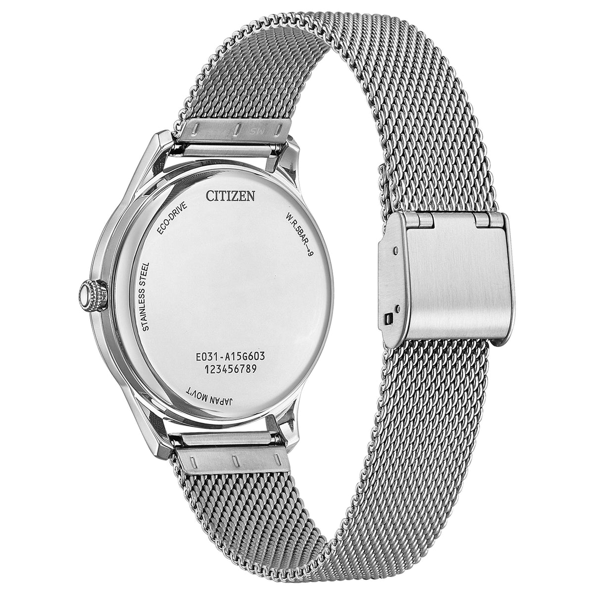 Citizen EM1220-82A Eco-Drive Damenuhr 34 mm Weiß