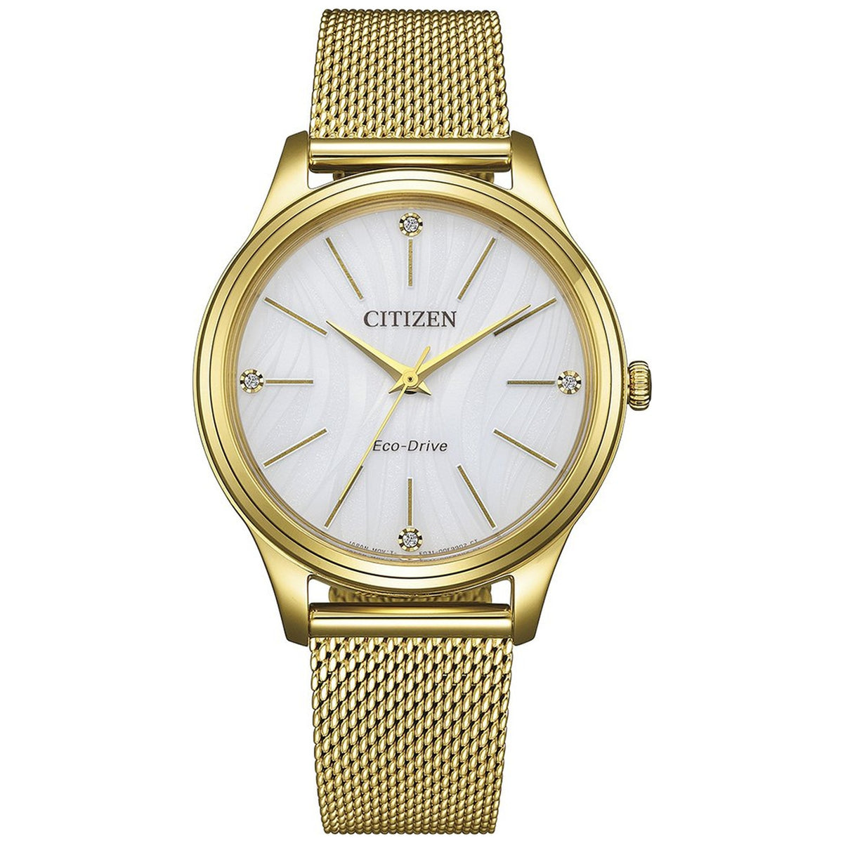 Citizen EM1222-87A Eco-Drive Damenuhr 34 mm Weiß