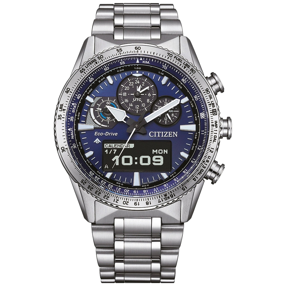 Montre Citizen JV2000-51L Sky Eco-Drive 43mm Bleu Homme