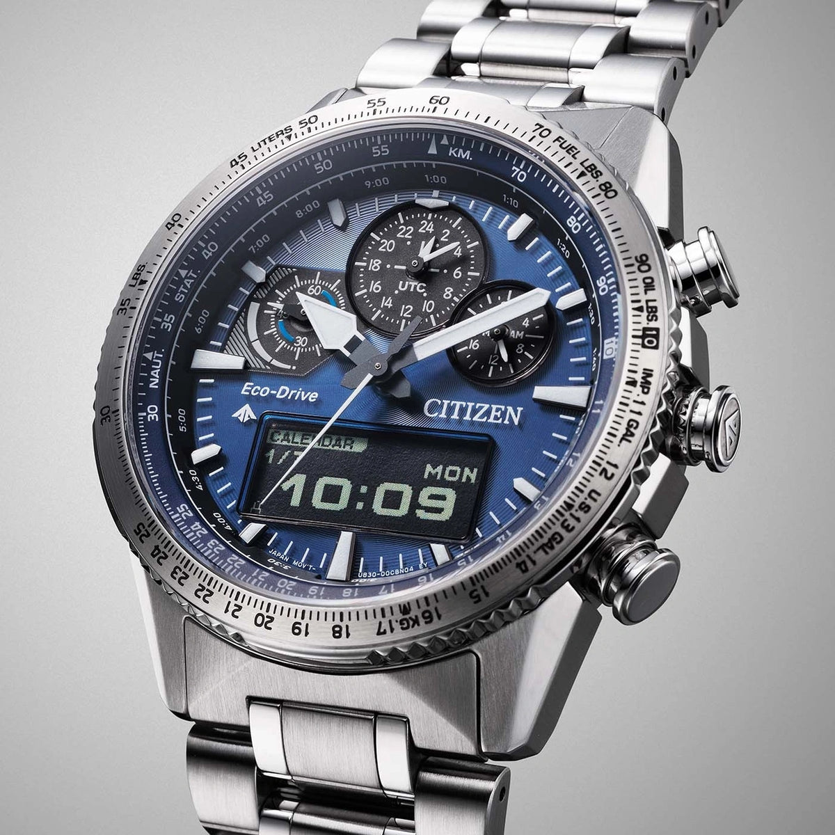 Montre Citizen JV2000-51L Sky Eco-Drive 43mm Bleu Homme