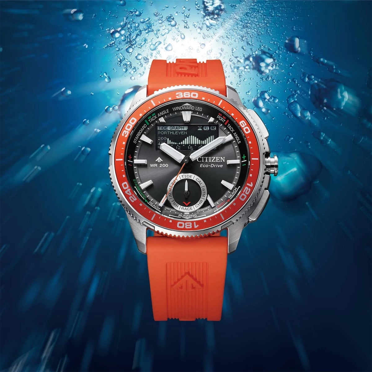 Reloj Citizen JV3000-13E Promaster Wave Tracker Eco-Drive 42.4mm Negro Hombre
