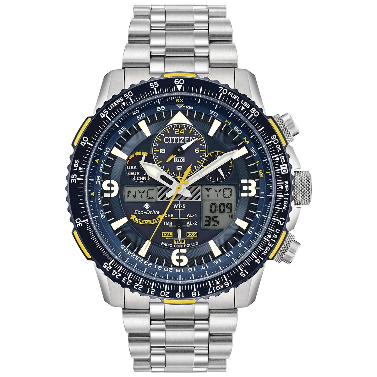 Montre Citizen JY8078-52L Blue Angels Eco-Drive 45.4mm Bleu Homme