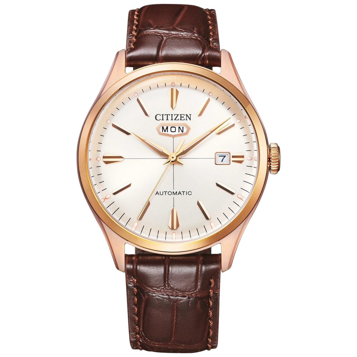 Montre Citizen NH8393-05AC Automatique 40.2mm Cuir Blanc Homme