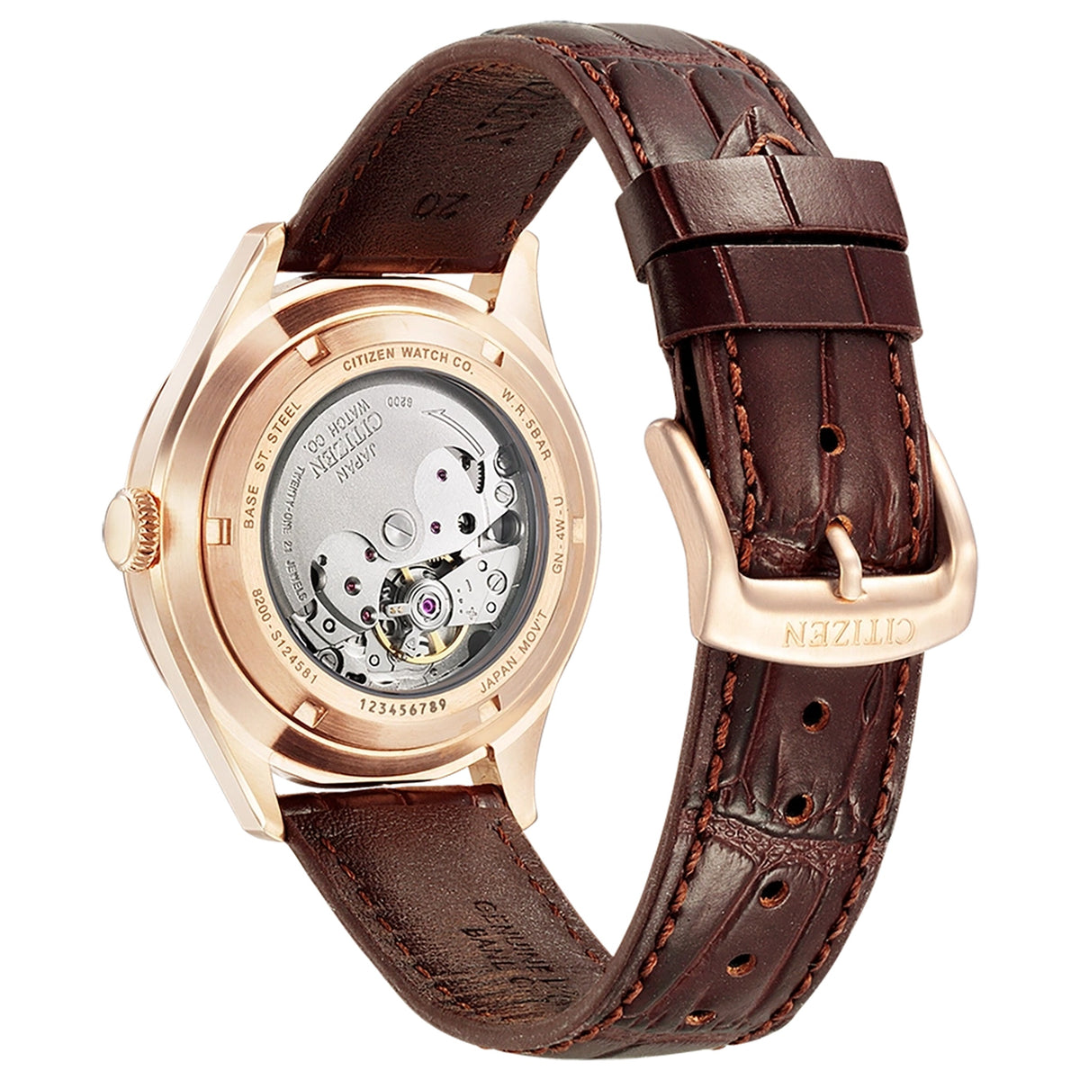 Montre Citizen NH8393-05AC Automatique 40.2mm Cuir Blanc Homme