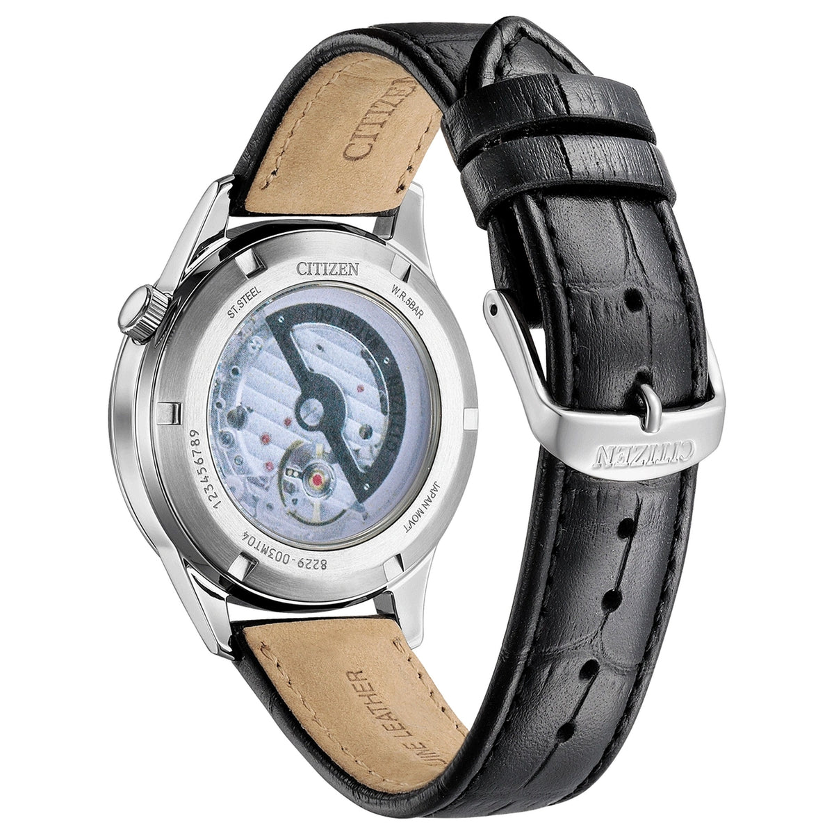 Relógio Citizen NH9131-14E Automático 40mm Pele Preta Homem