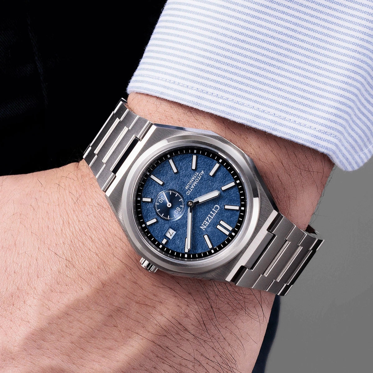 Montre Citizen NJ0180-80L Automatique 40.5mm Super Titanium Bleu Homme