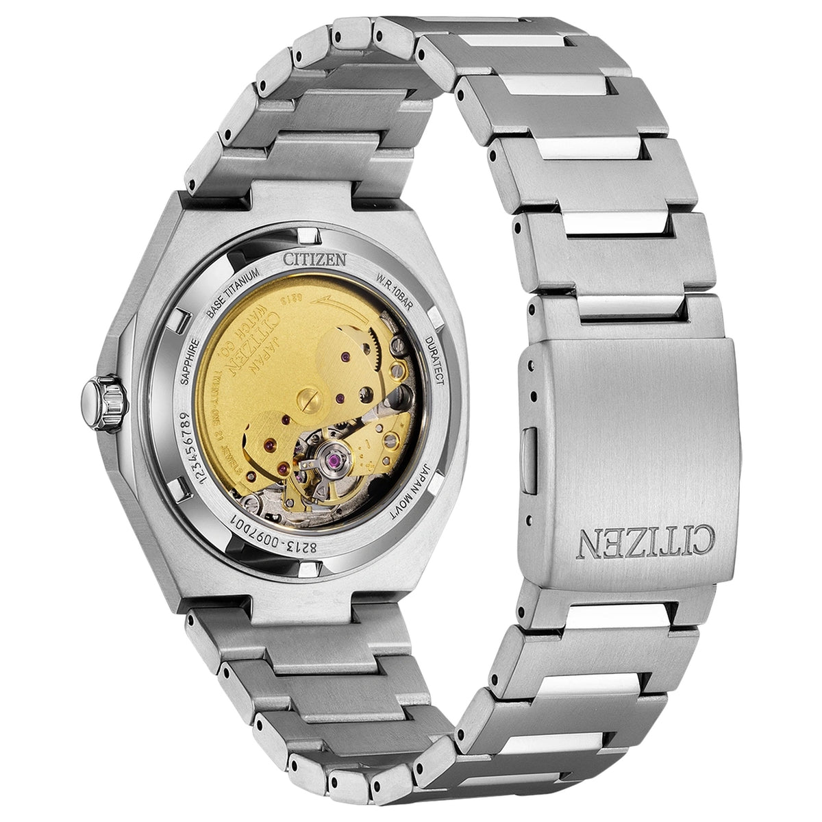 Reloj Citizen Zenshin NJ0180-80X Automático 40.5mm Super Titanium Verde Hombre