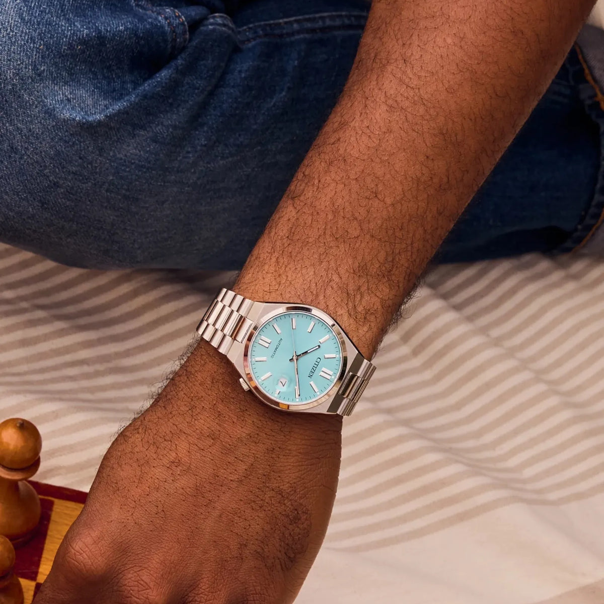Citizen NJ0200-50L Tsuyosa Automatisch 37mm Blauw Unisex