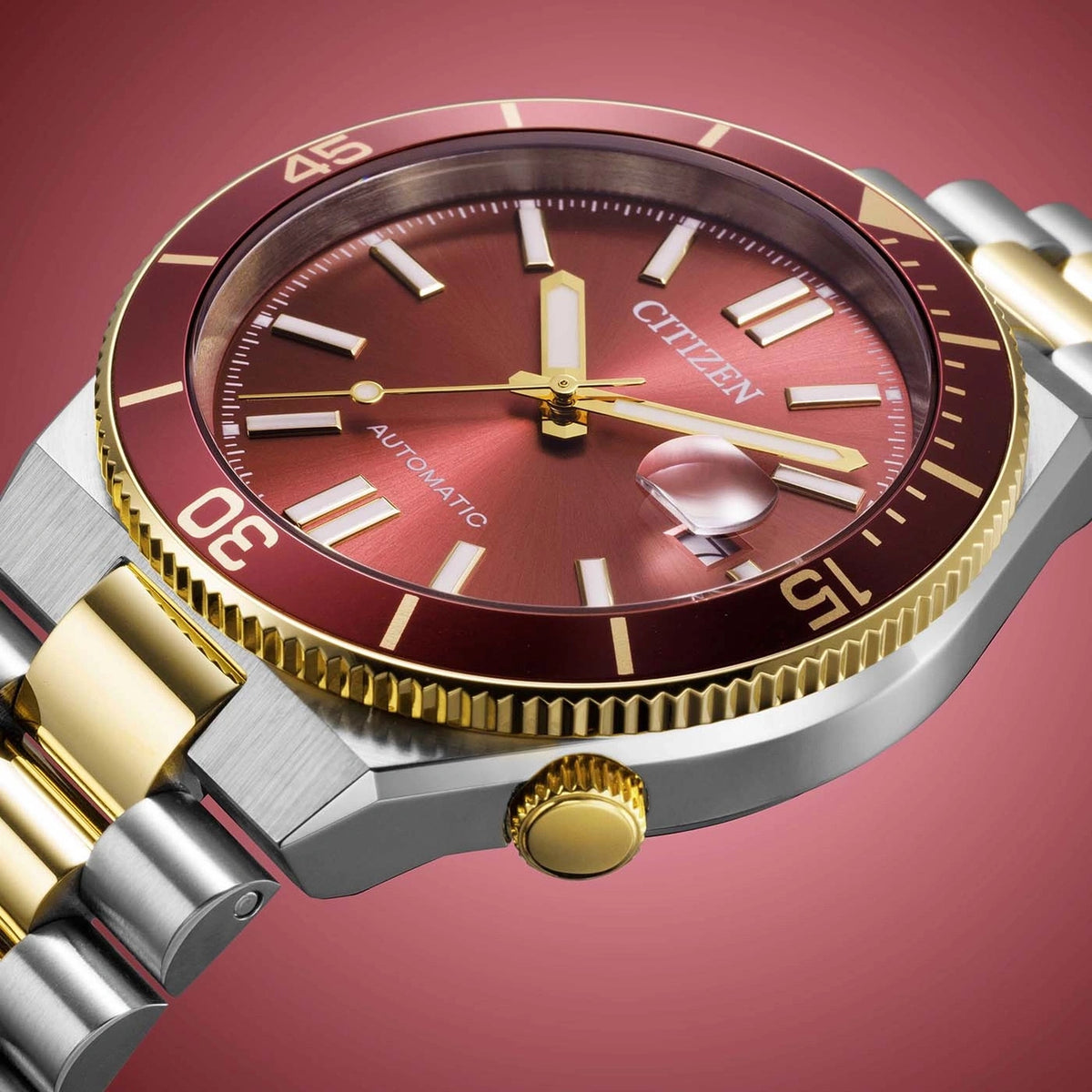 Montre Citizen NJ0234-58X Tsuyosa Shore Automatique 40mm Rouge Homme