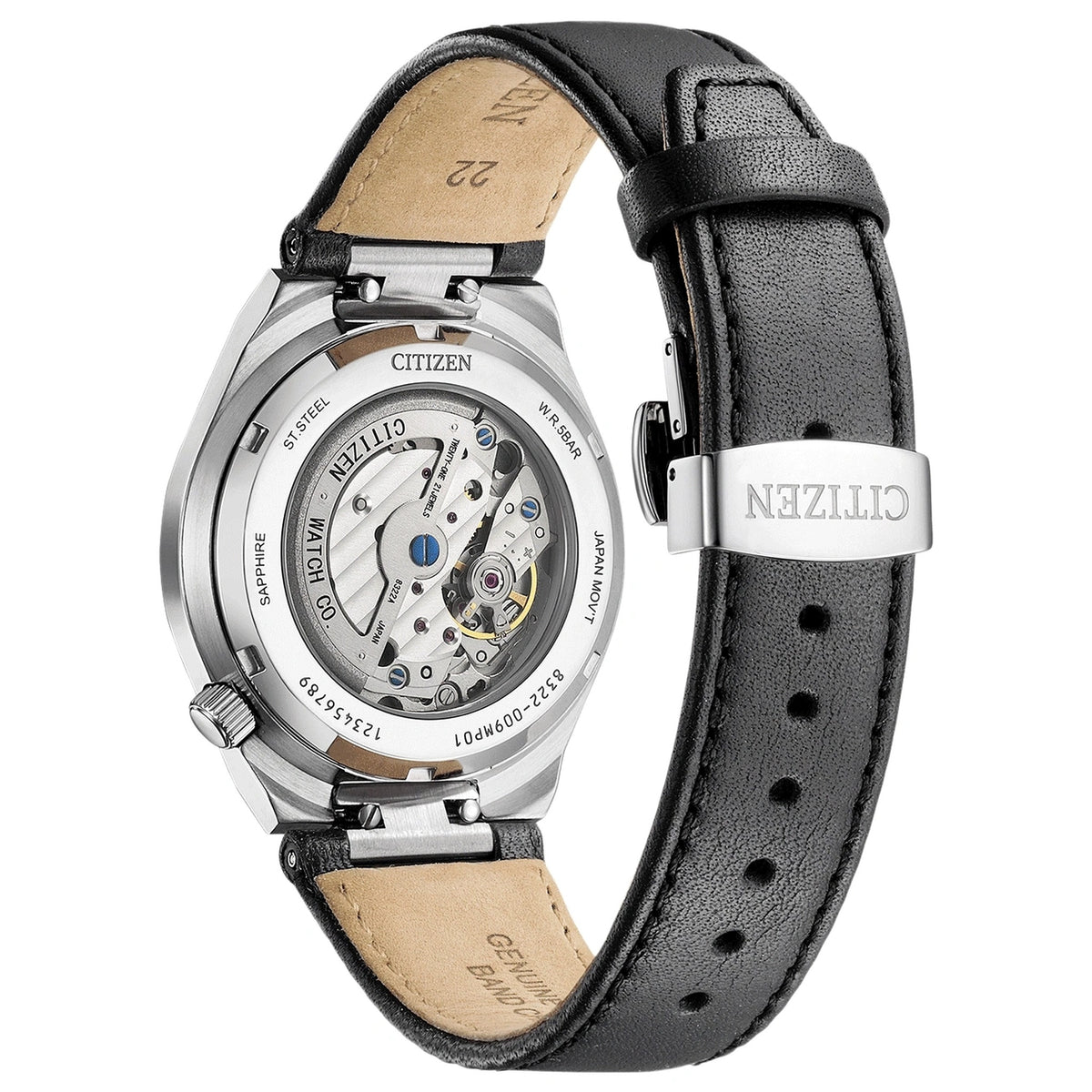 Montre Citizen NK5010-01H Tsuyosa Automatique Petite Seconde 40mm Cuir Gris Homme