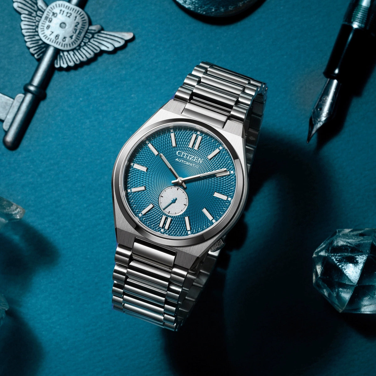Montre Citizen NK5010-51L Tsuyosa Automatique Petite Seconde 40mm Bleu Homme