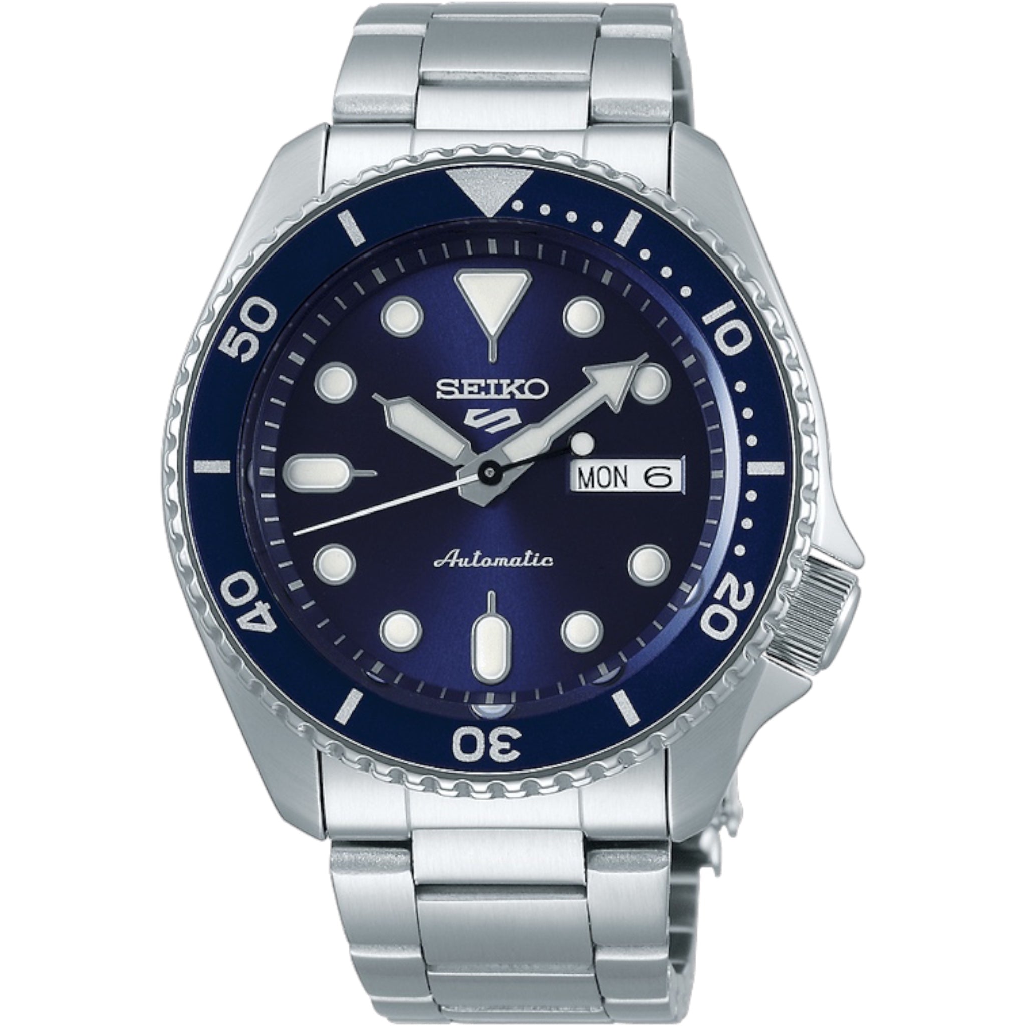 Montre Automatique Homme Seiko 5 Sports SRPD51K1 Bleu Bracelet Acier