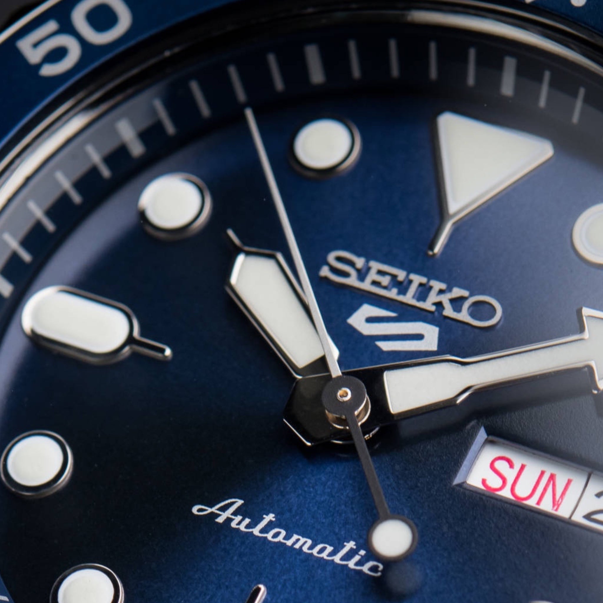 Montre Automatique Homme Seiko 5 Sports SRPD51K1 Bleu Bracelet Acier