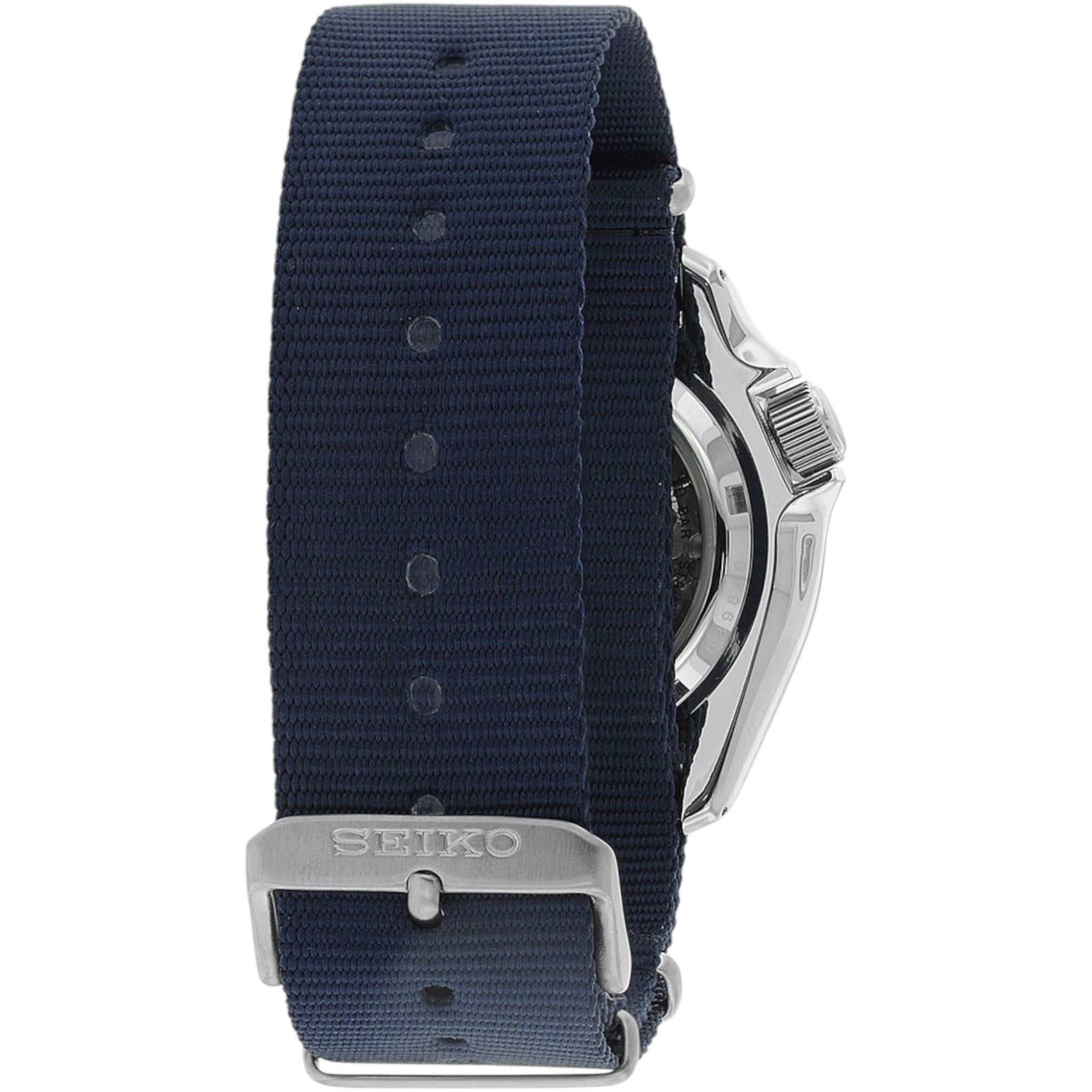 Seiko 5 Sports SRPD51K2 Herren-Automatikuhr mit Nylonarmband, Blau