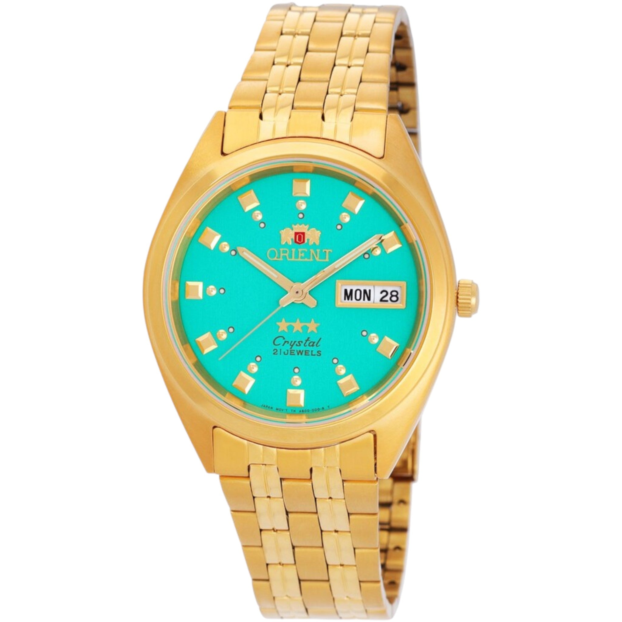 Orient 3 Star FAB00001N9 Automatic Gold Green Watch