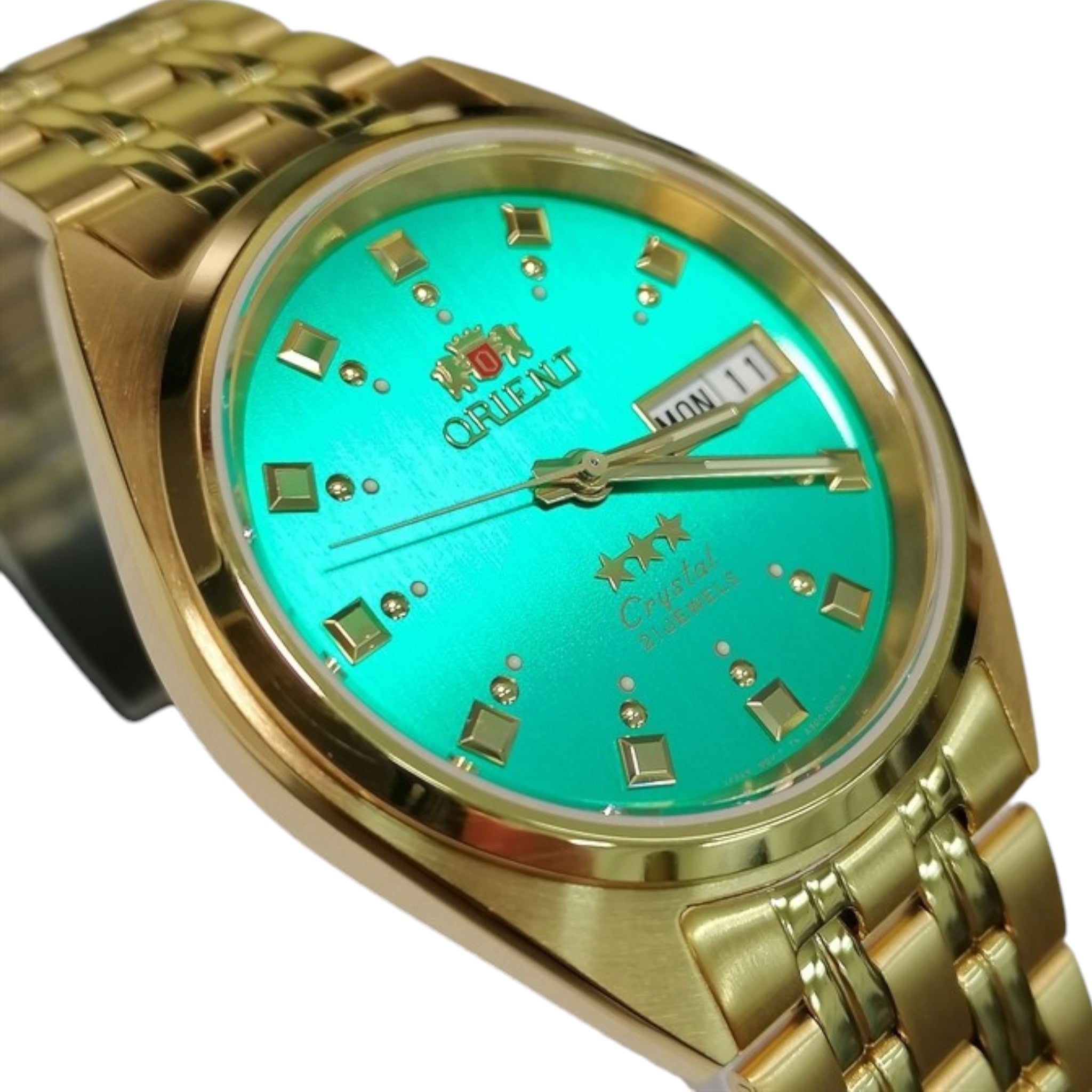 Orient 3 Star FAB00001N9 Automatic Gold Green Watch