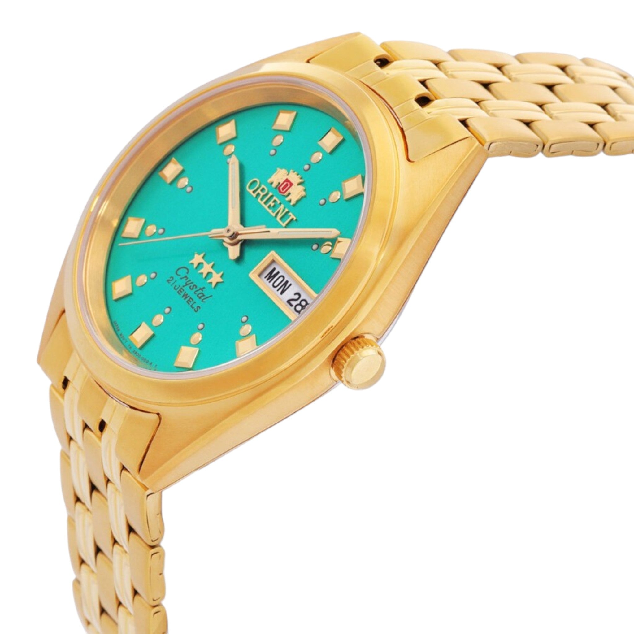 Orient 3 Star FAB00001N9 Automatic Gold Green Watch