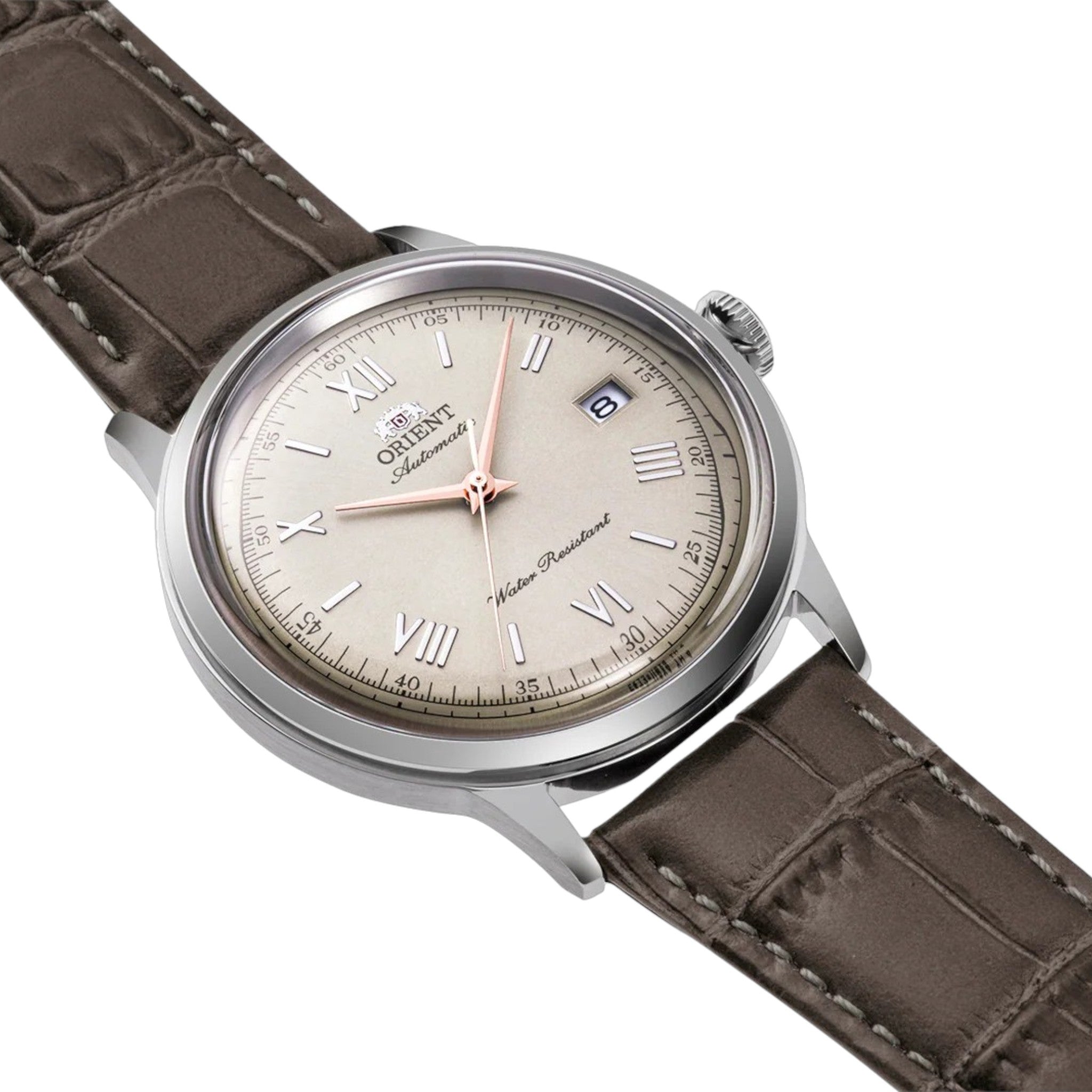 Orient Bambino V2 RA-AC0025N30B Automatic Beige Sunburst Leather Watch