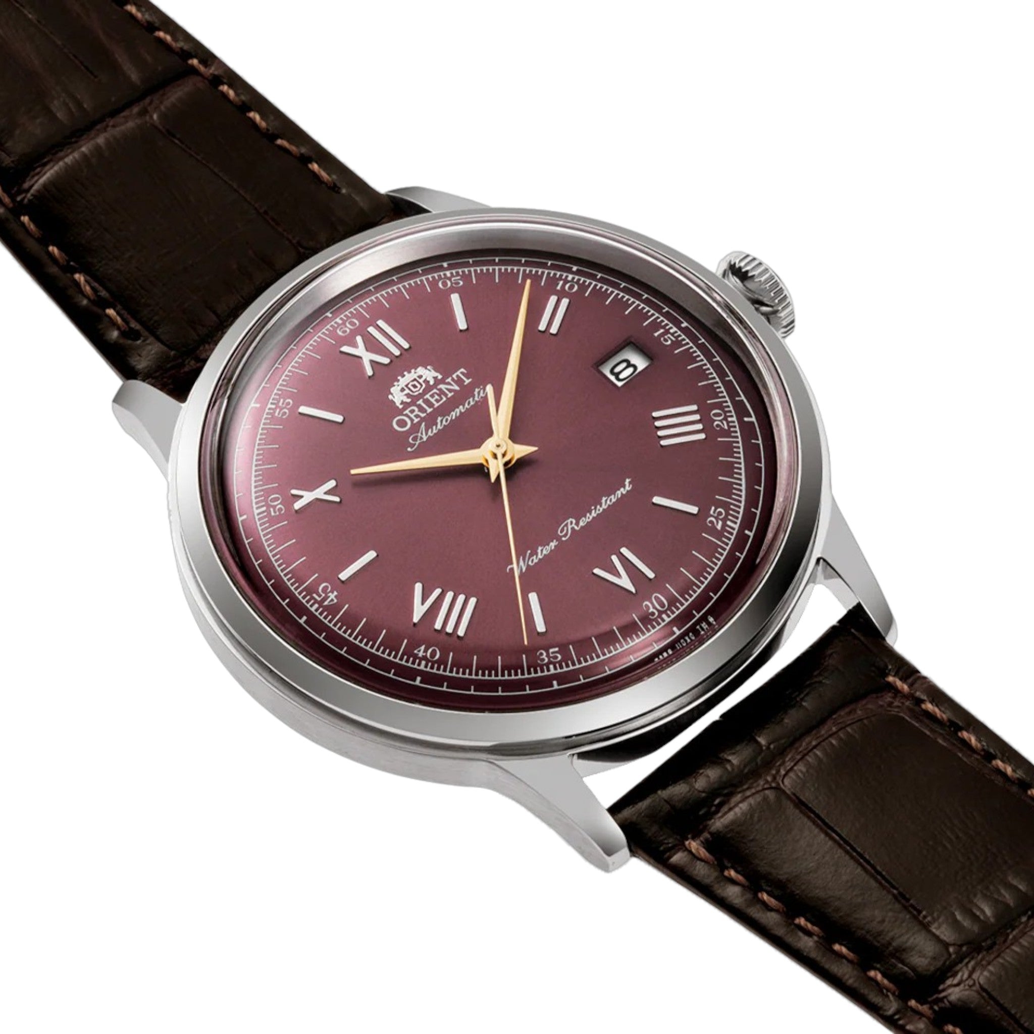 Orient Bambino V2 RA-AC0026R30B Automatic Bordeaux Red Leather Watch