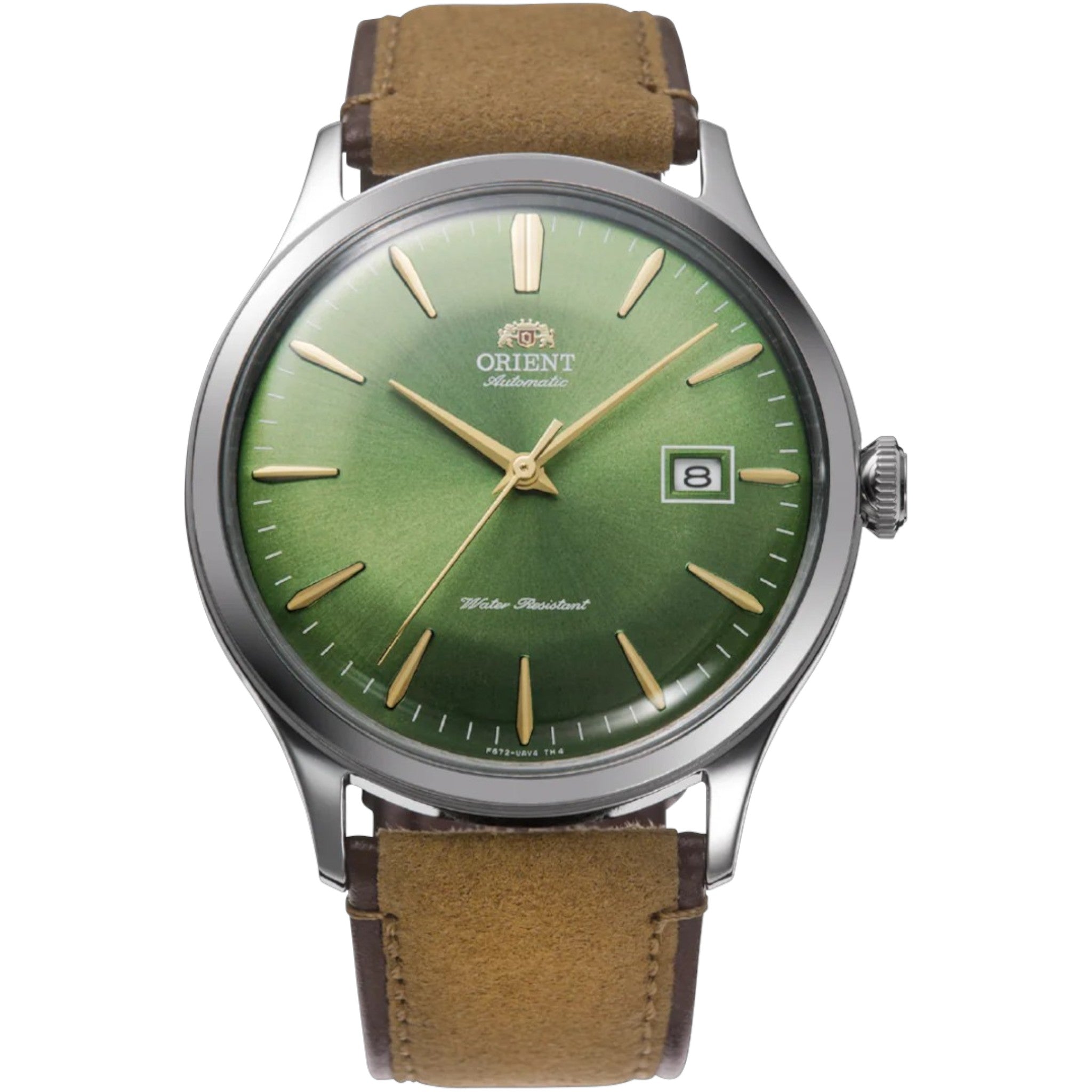 Orient Bambino V4 RA-AC0P01E10B Automatic Green Leather Watch