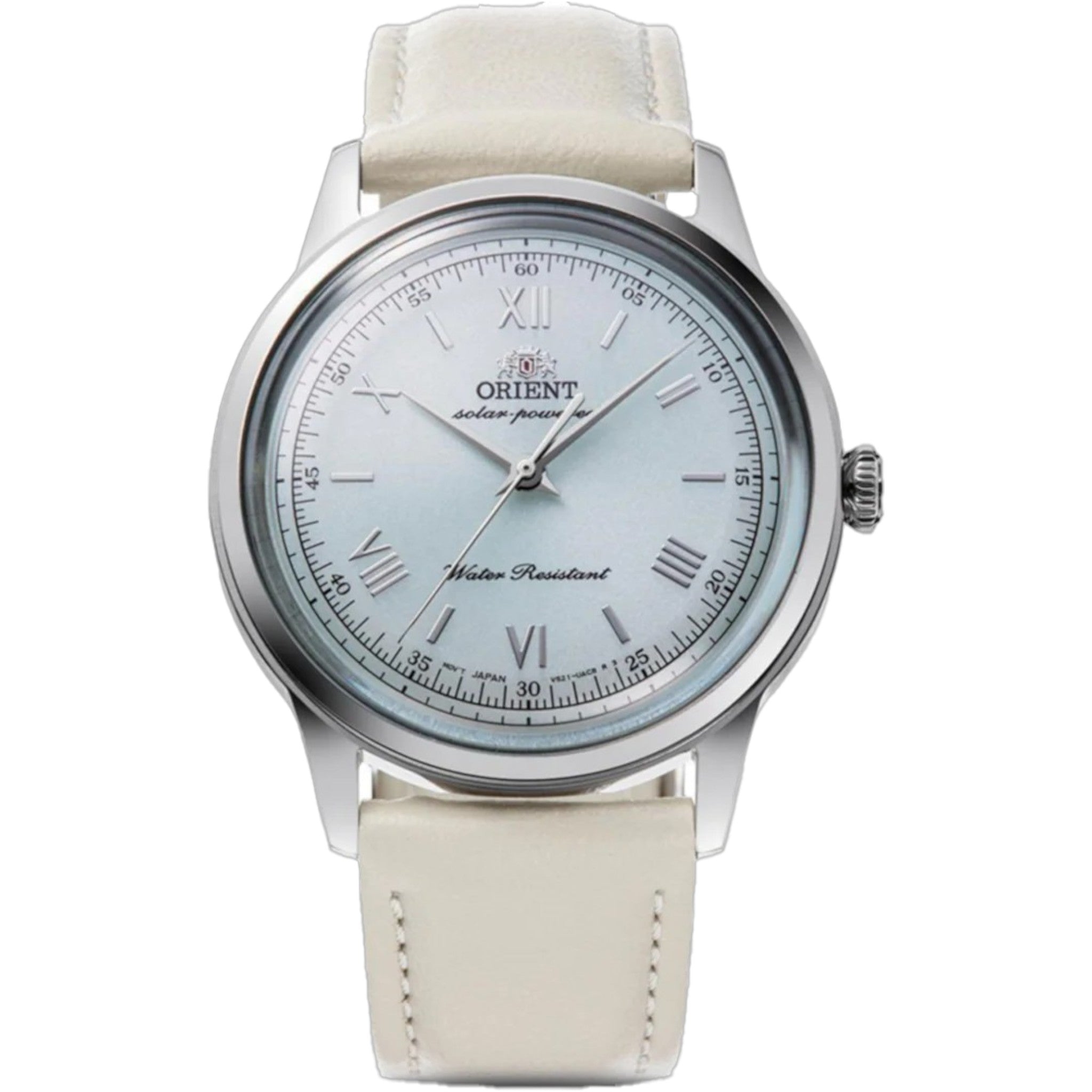 Orient Bambino RA-WK0002E10B Quartz Solar Light Blue Leather Watch
