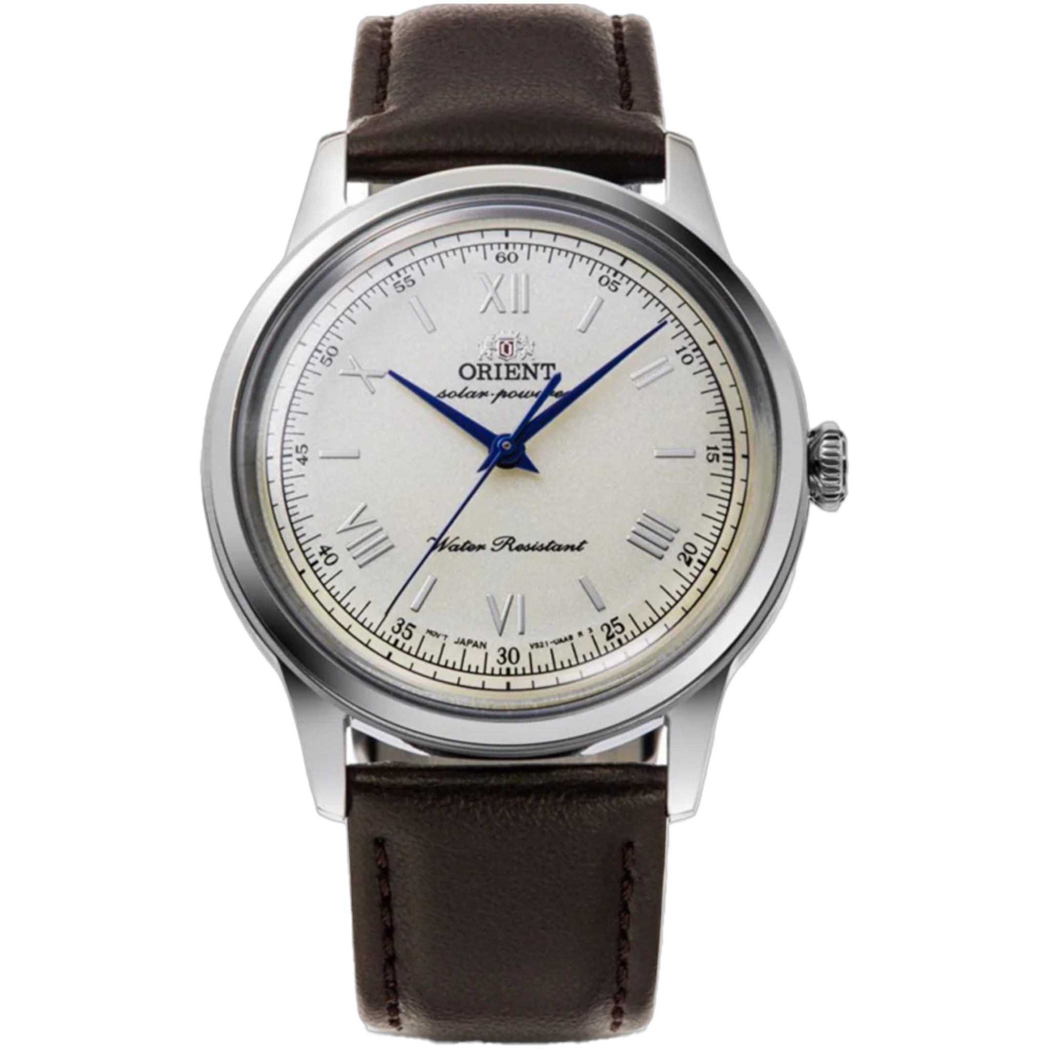 Montre Orient Bambino RA-WK0003G10B Quartz Solar Ivoire Cuir