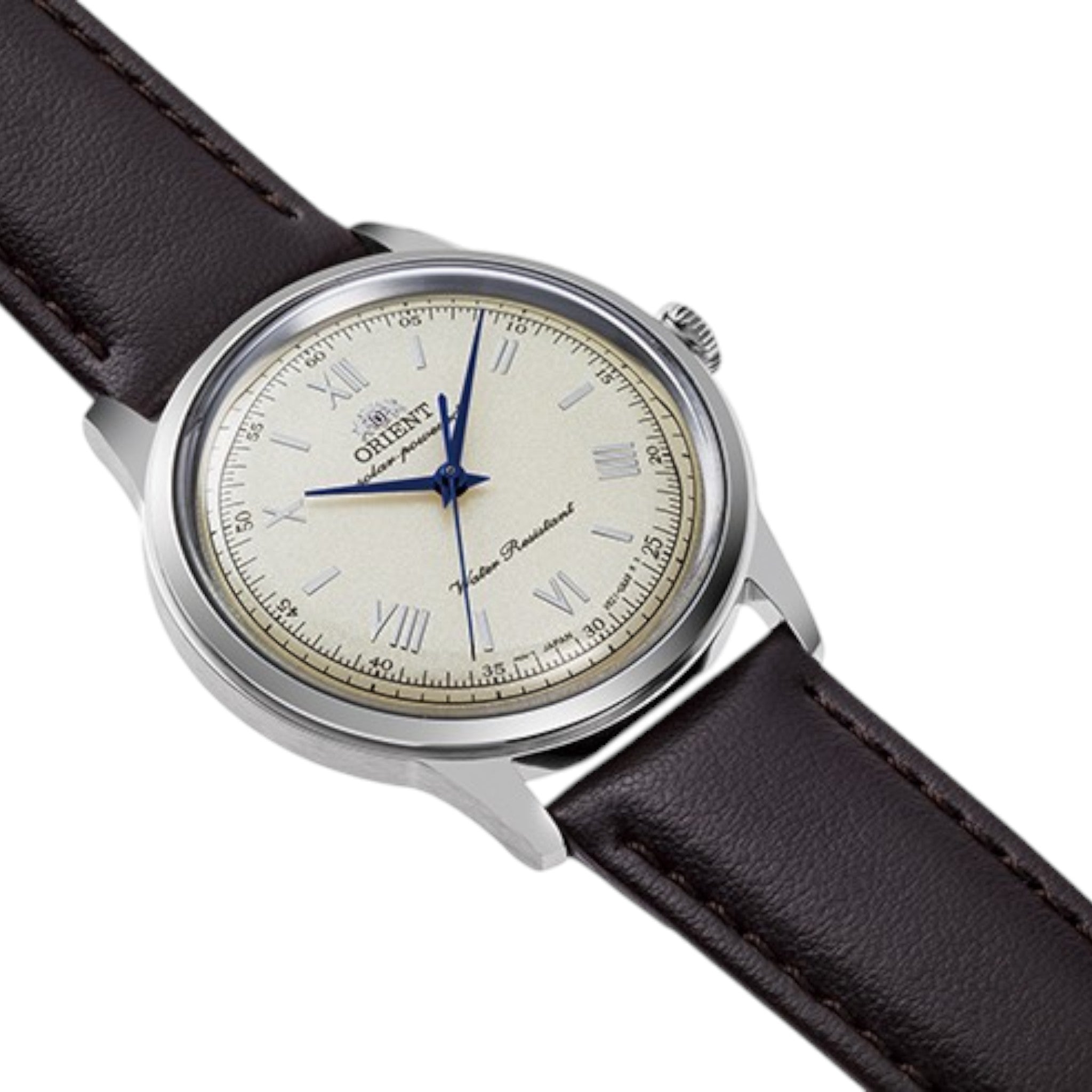 Montre Orient Bambino RA-WK0003G10B Quartz Solar Ivoire Cuir