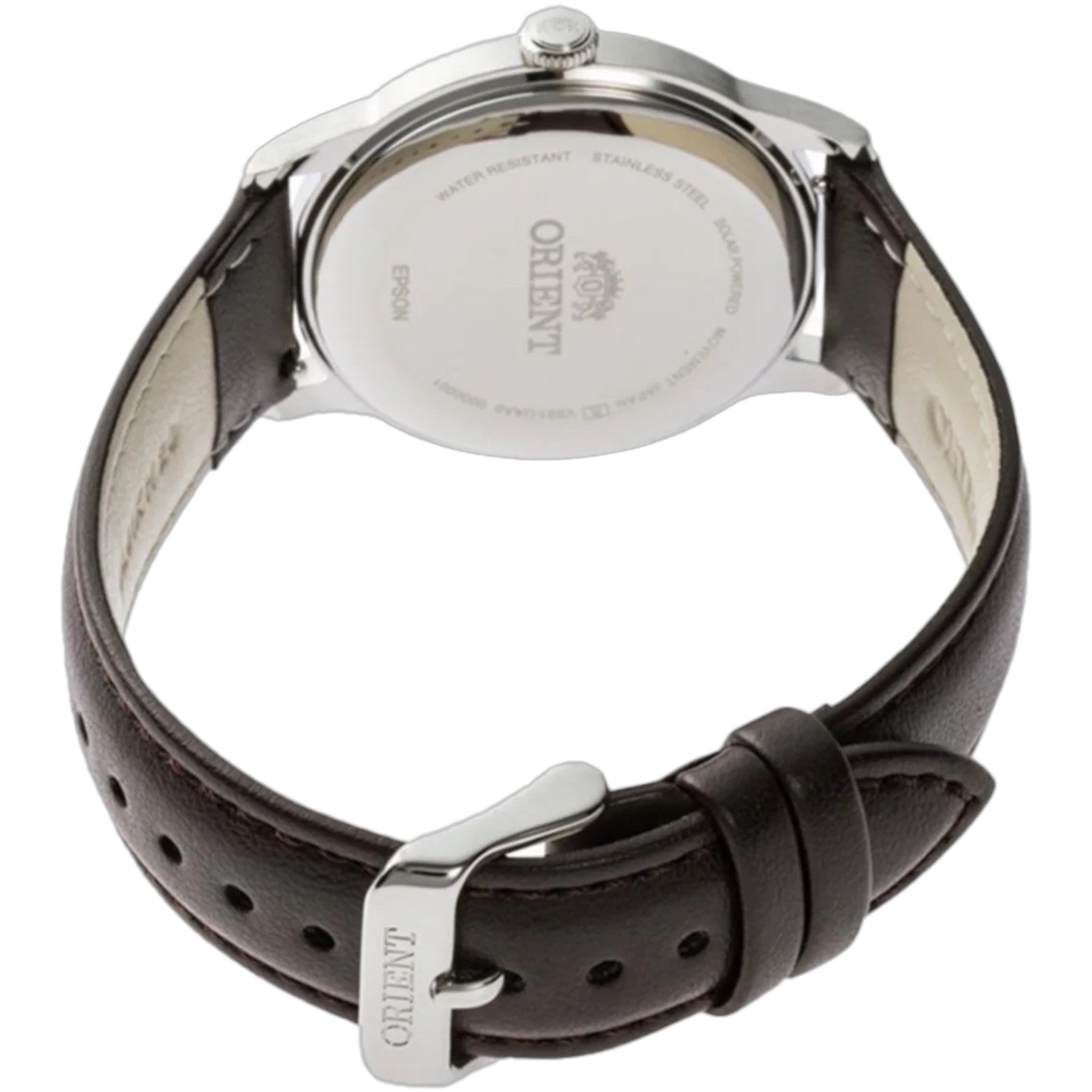 Montre Orient Bambino RA-WK0003G10B Quartz Solar Ivoire Cuir