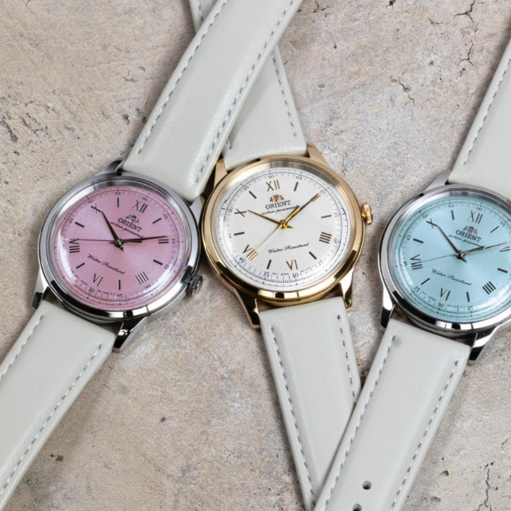 Orient Bambino RA-WK0005P10B Quartz Solar Rose Leather Watch