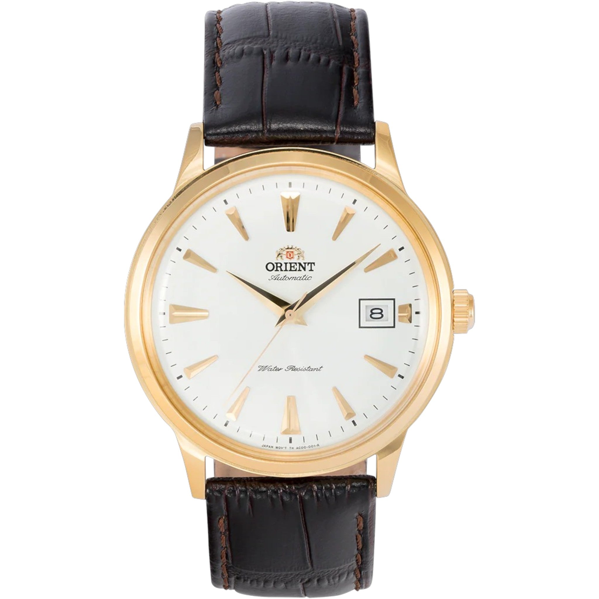 Orient Bambino V1 2nd Generation TAC00003W0 Automatic Gold White Leather Watch