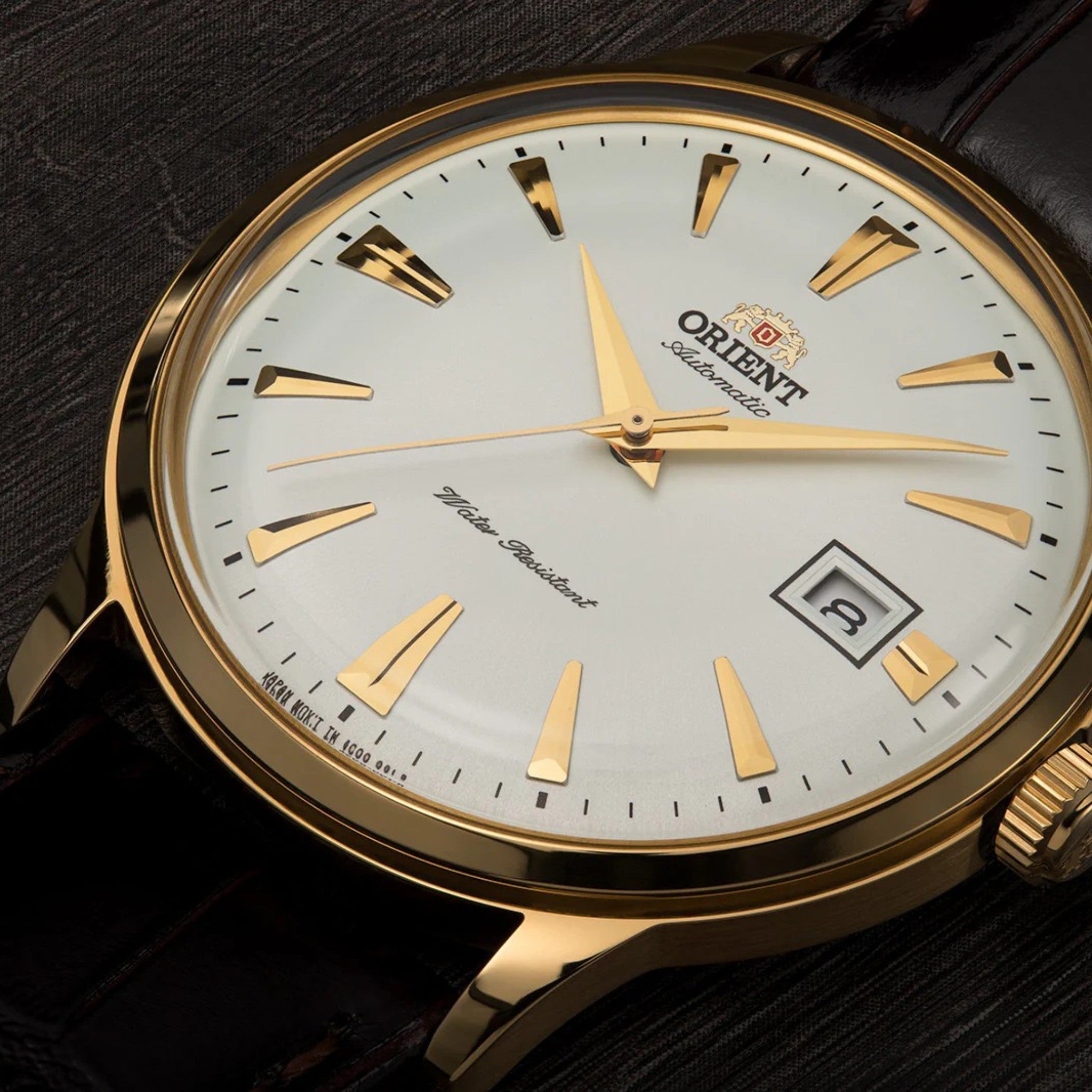 Orient Bambino V1 2nd Generation TAC00003W0 Automatic Gold White Leather Watch