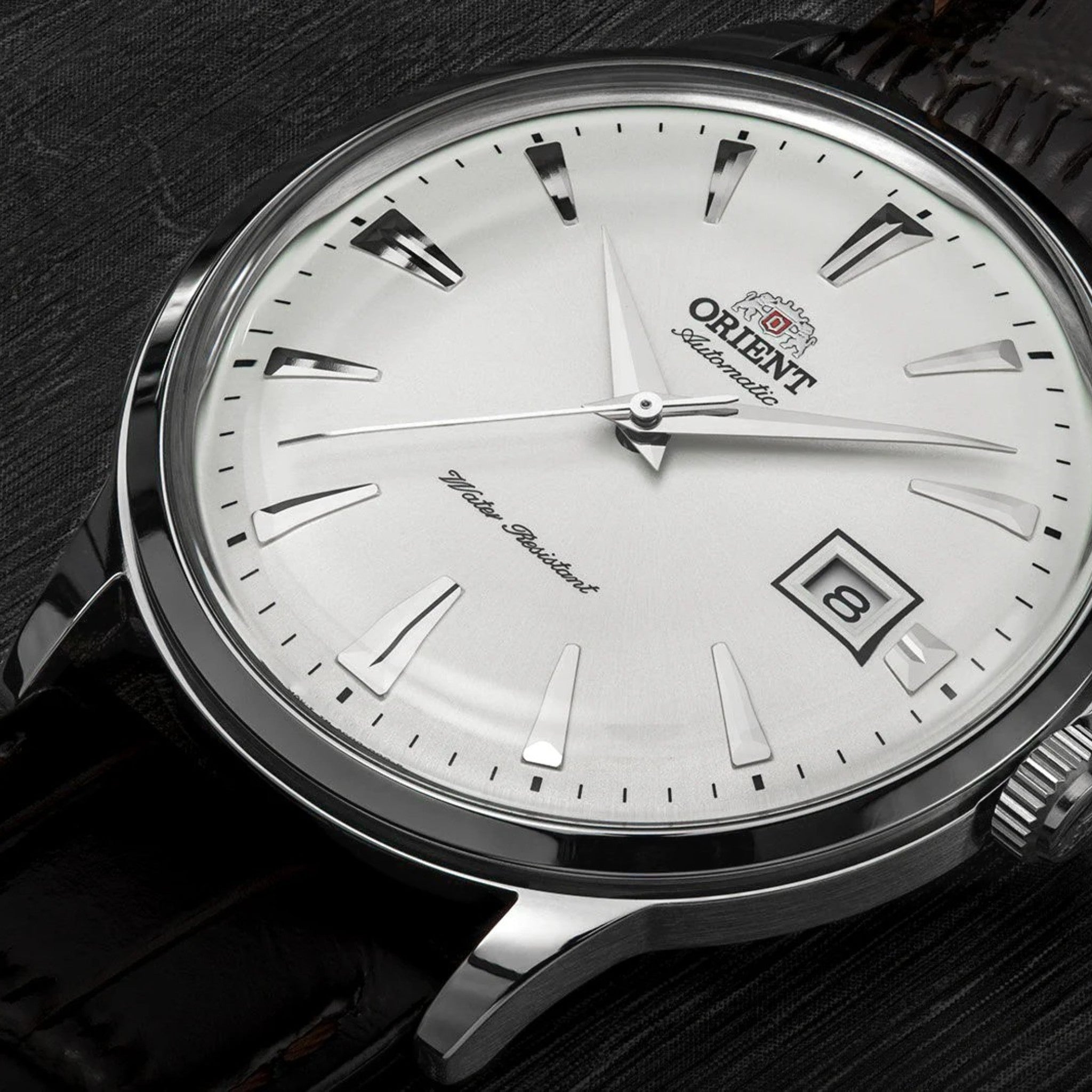 Orient Bambino V1 2nd Generation TAC00005W0 Automatic Silver White Leather Watch