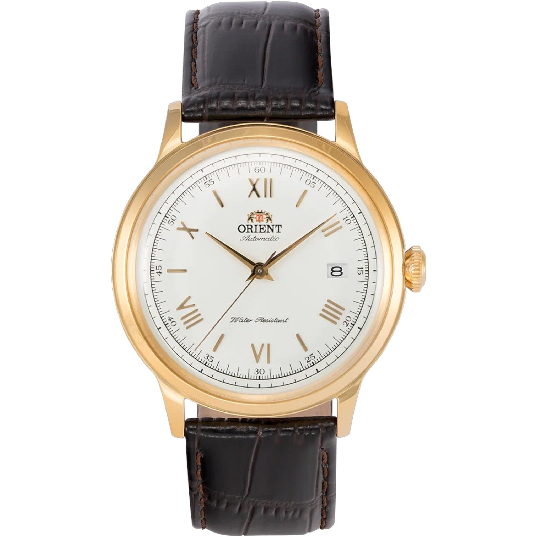 Orient Bambino V2 TAC00007W0 Automatic Gold White Leather Watch