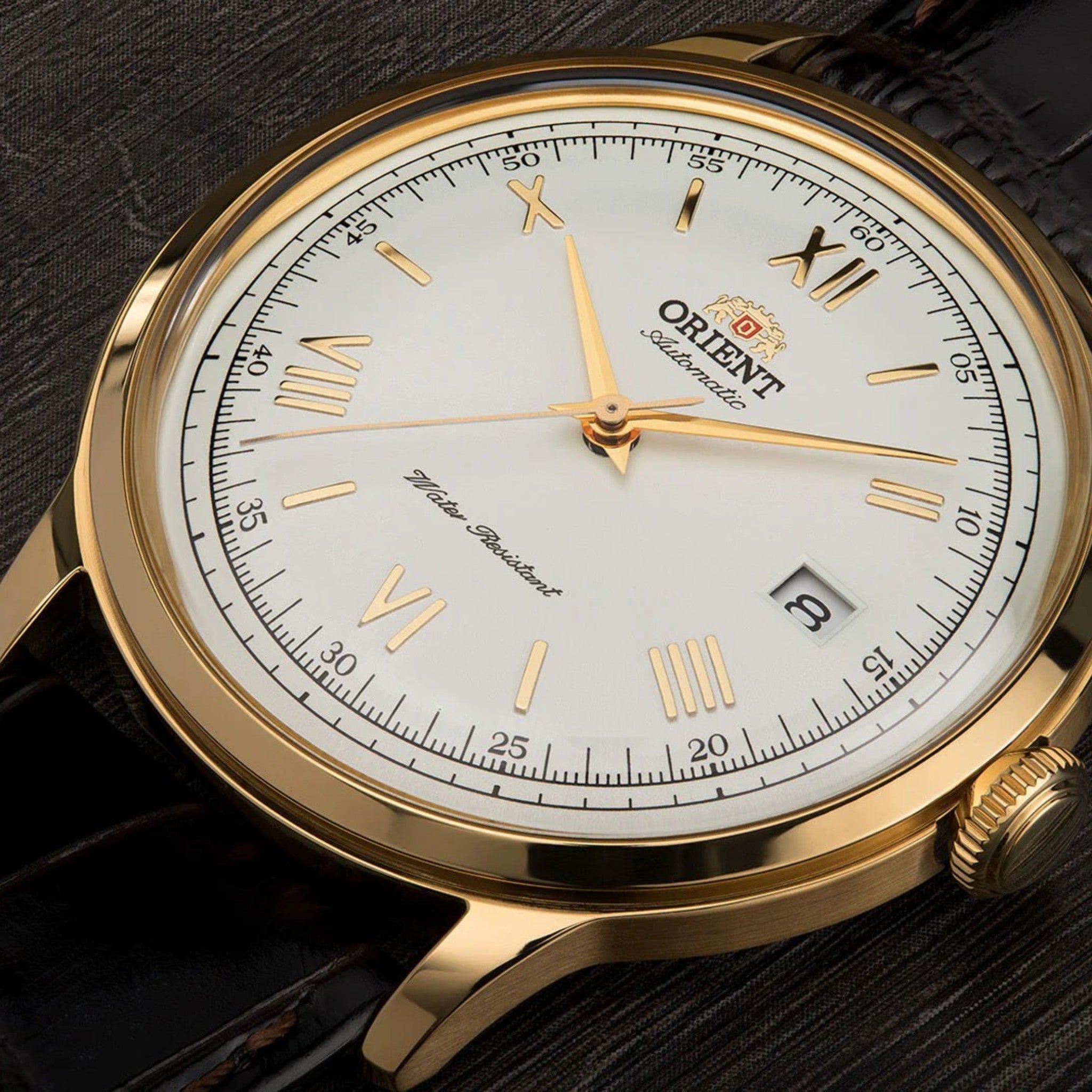 Orient Bambino V2 TAC00007W0 Automatic Gold White Leather Watch