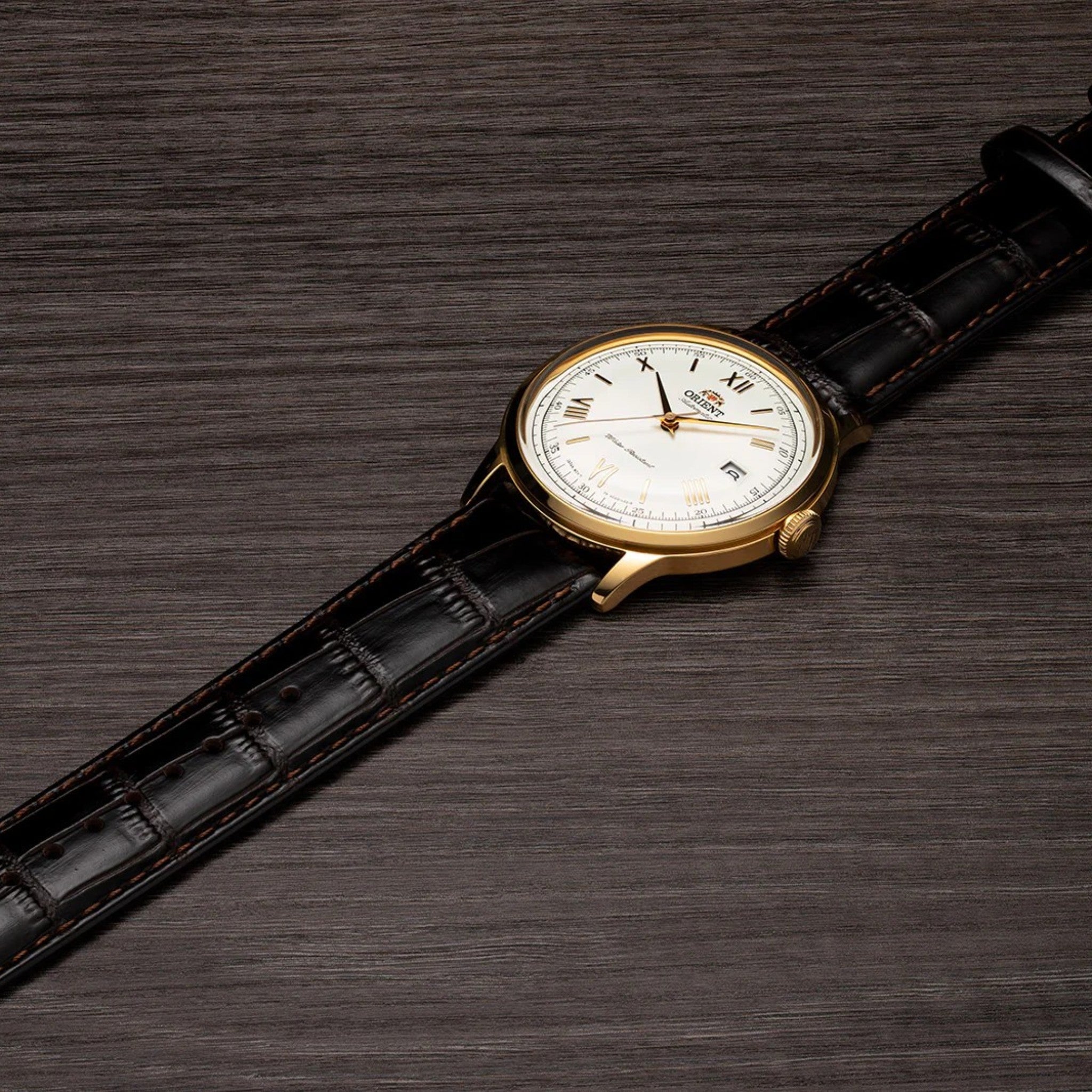Orient Bambino V2 TAC00007W0 Automatic Gold White Leather Watch