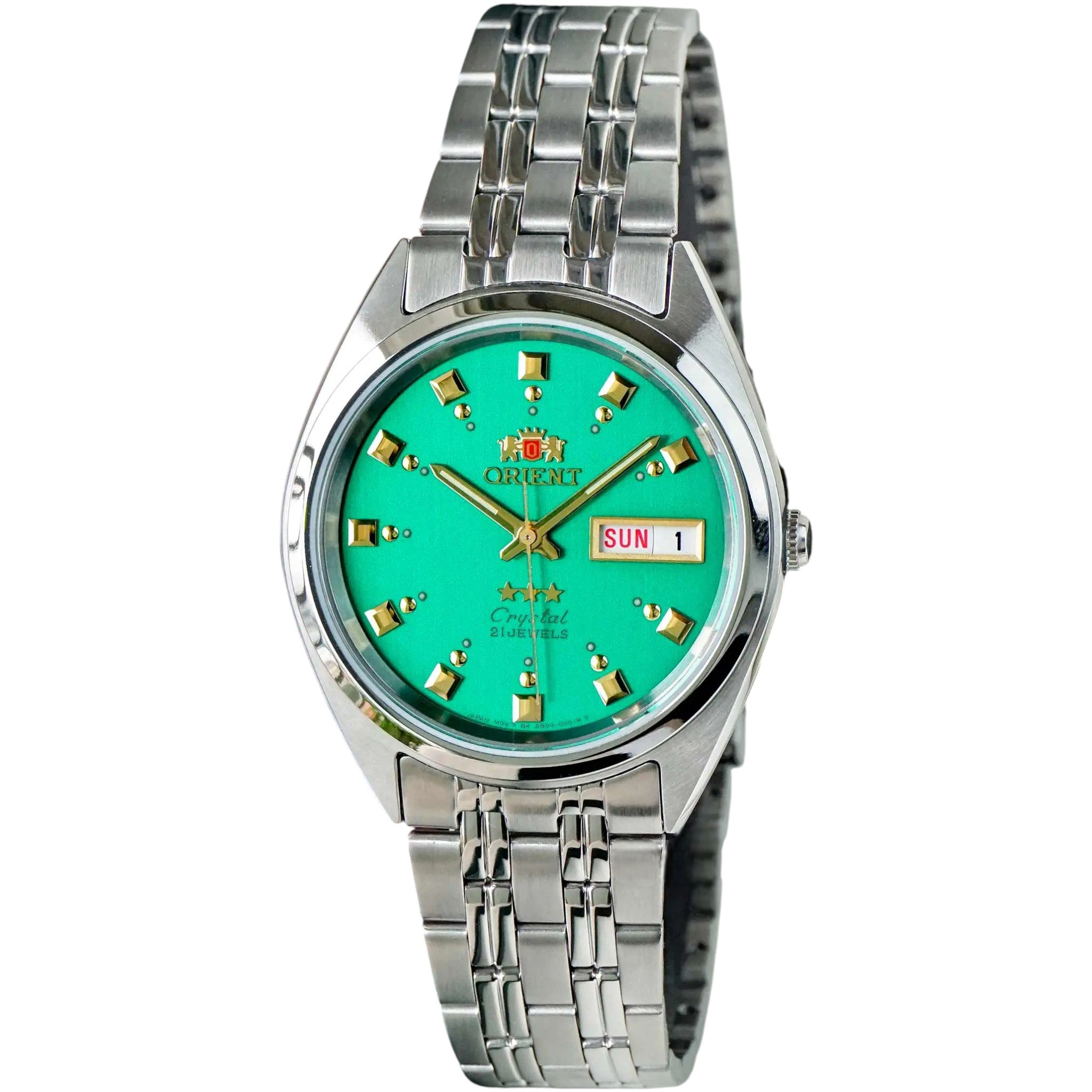 Orient 3 Star FAB00009N9 Automatic Silver Green Watch