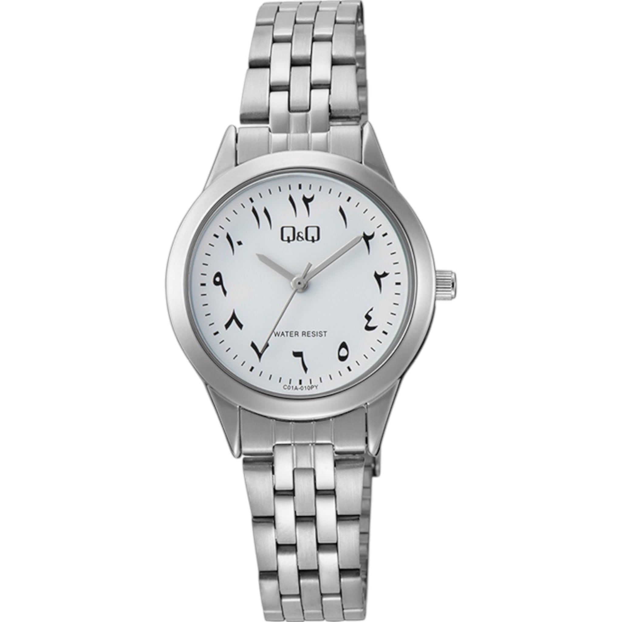 Q&Q Arabic Dial C01A-010PY Women's Silver Watch