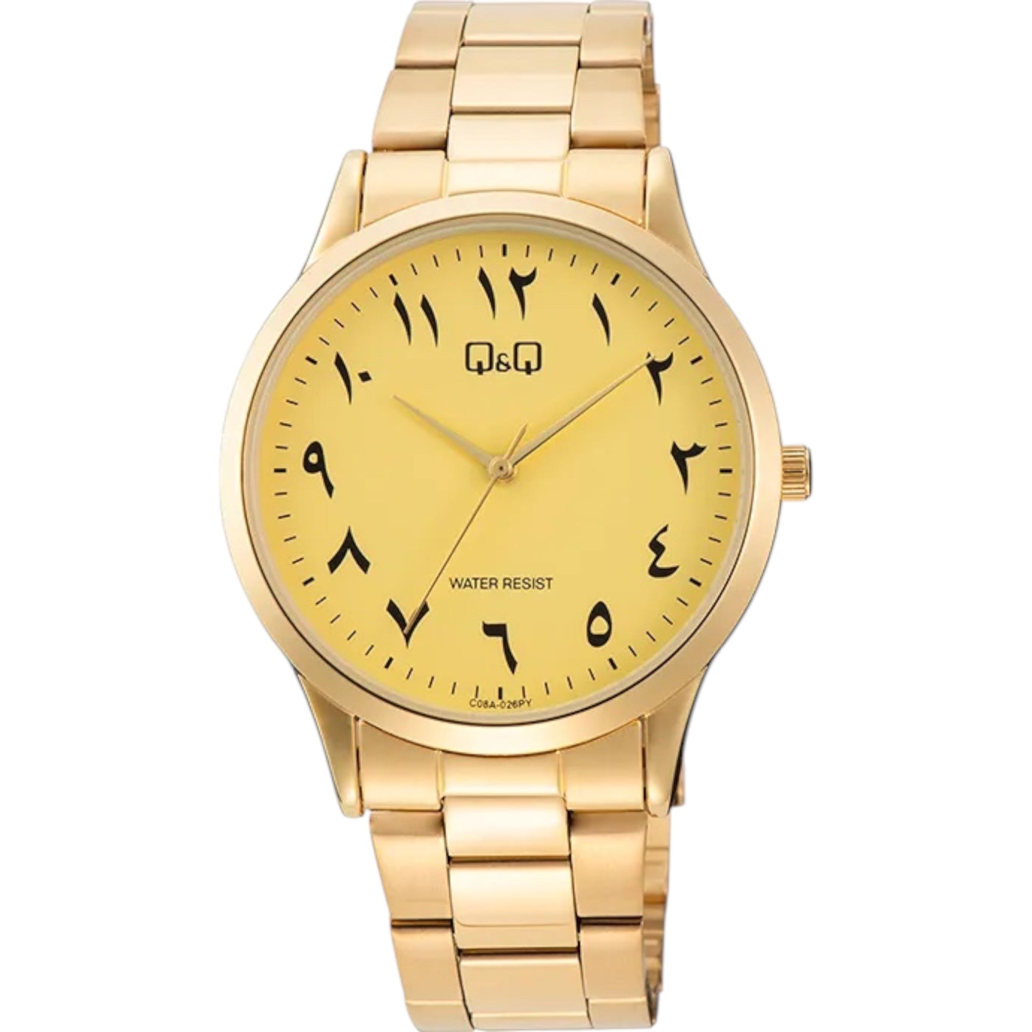 Q&Q Arabic Dial C08A-026PY Men's Gold Watch