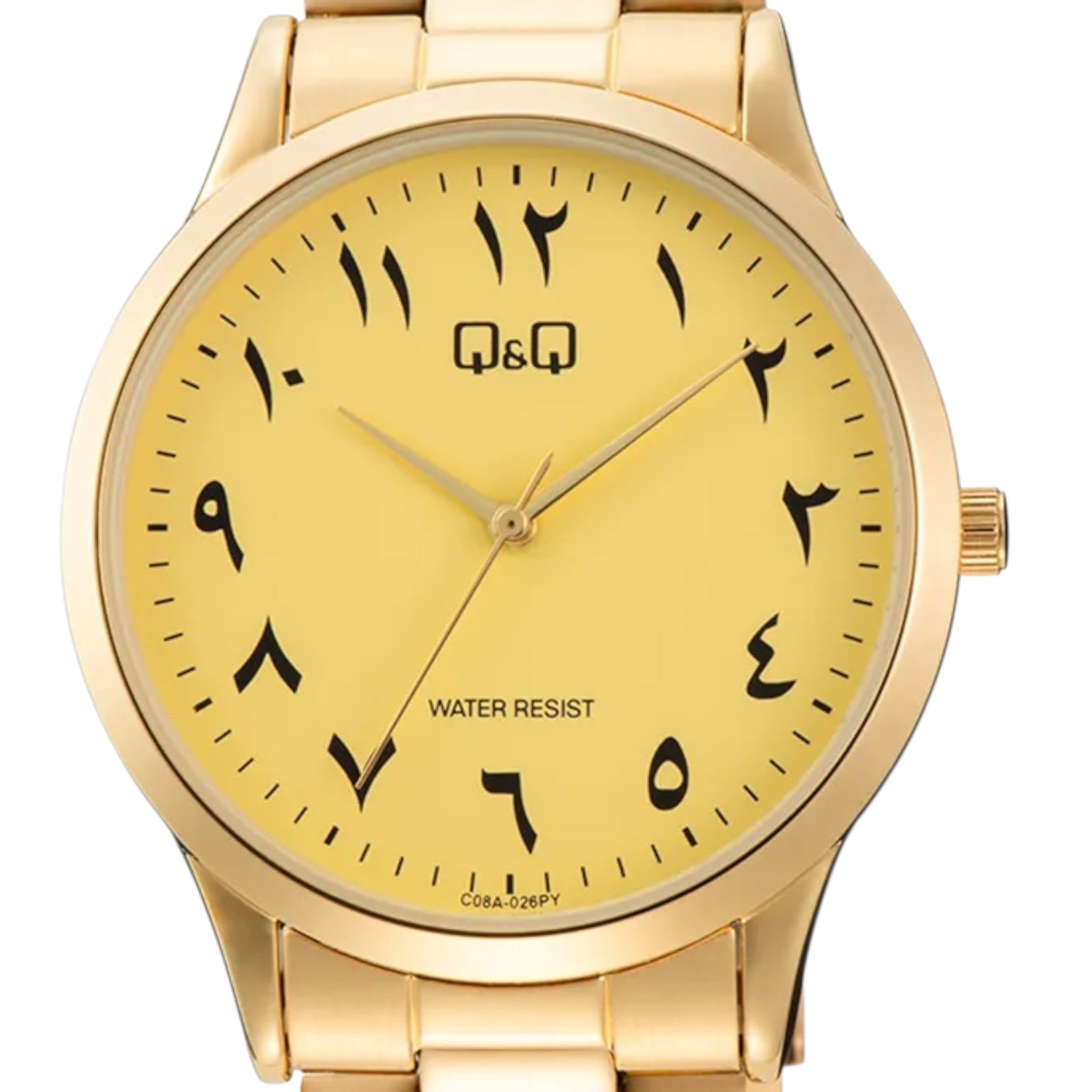 Q&Q Arabic Dial C08A-026PY Men's Gold Watch