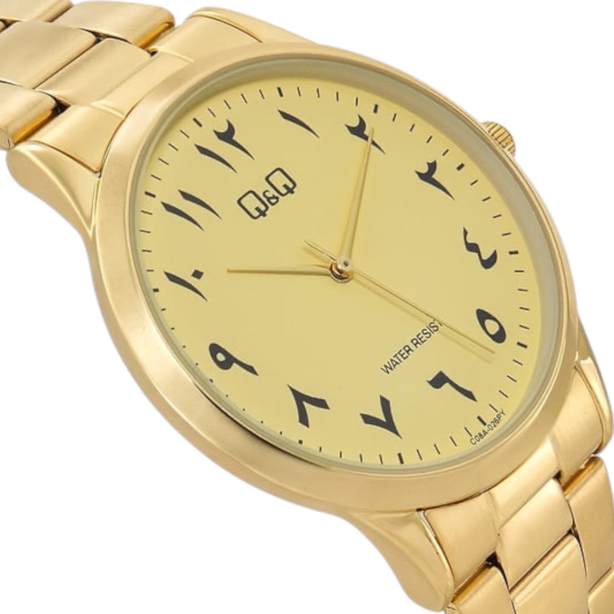 Q&Q Arabic Dial C08A-026PY Men's Gold Watch