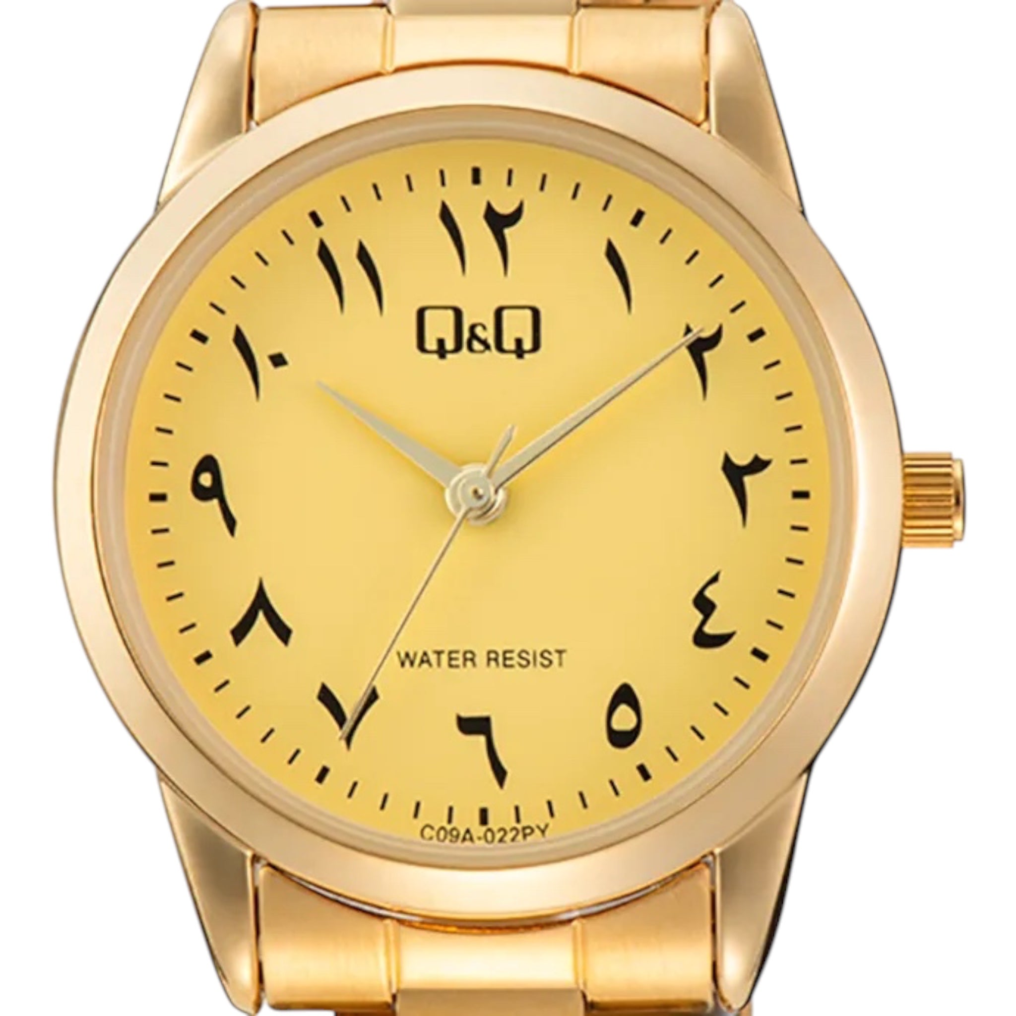 Q&Q Arabic Dial C09A-022PY Women's Gold Watch