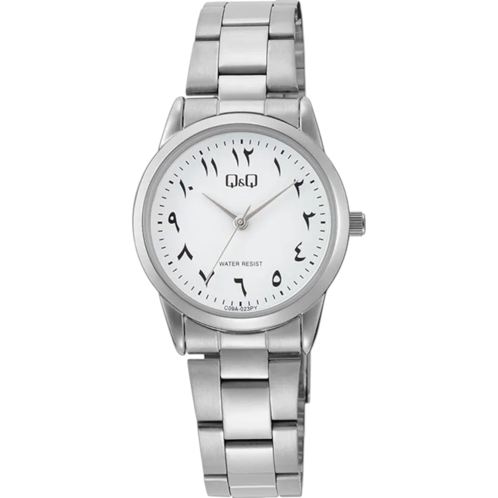 Q&Q Arabic Dial C09A-023PY Women's Silver Watch