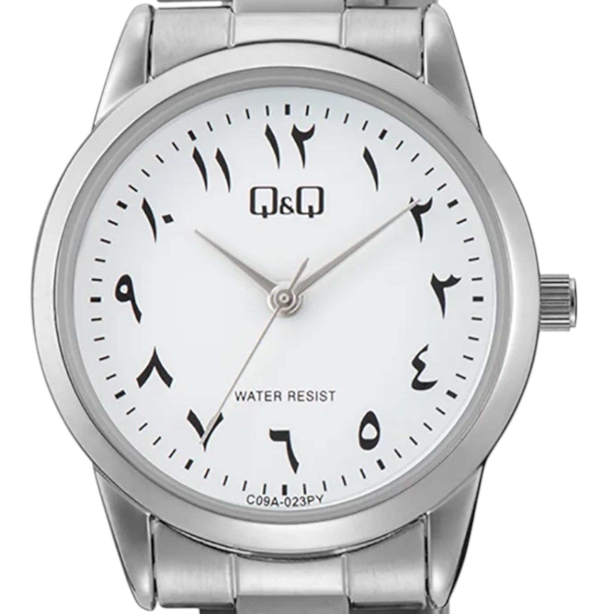 Q&Q Arabic Dial C09A-023PY Women's Silver Watch