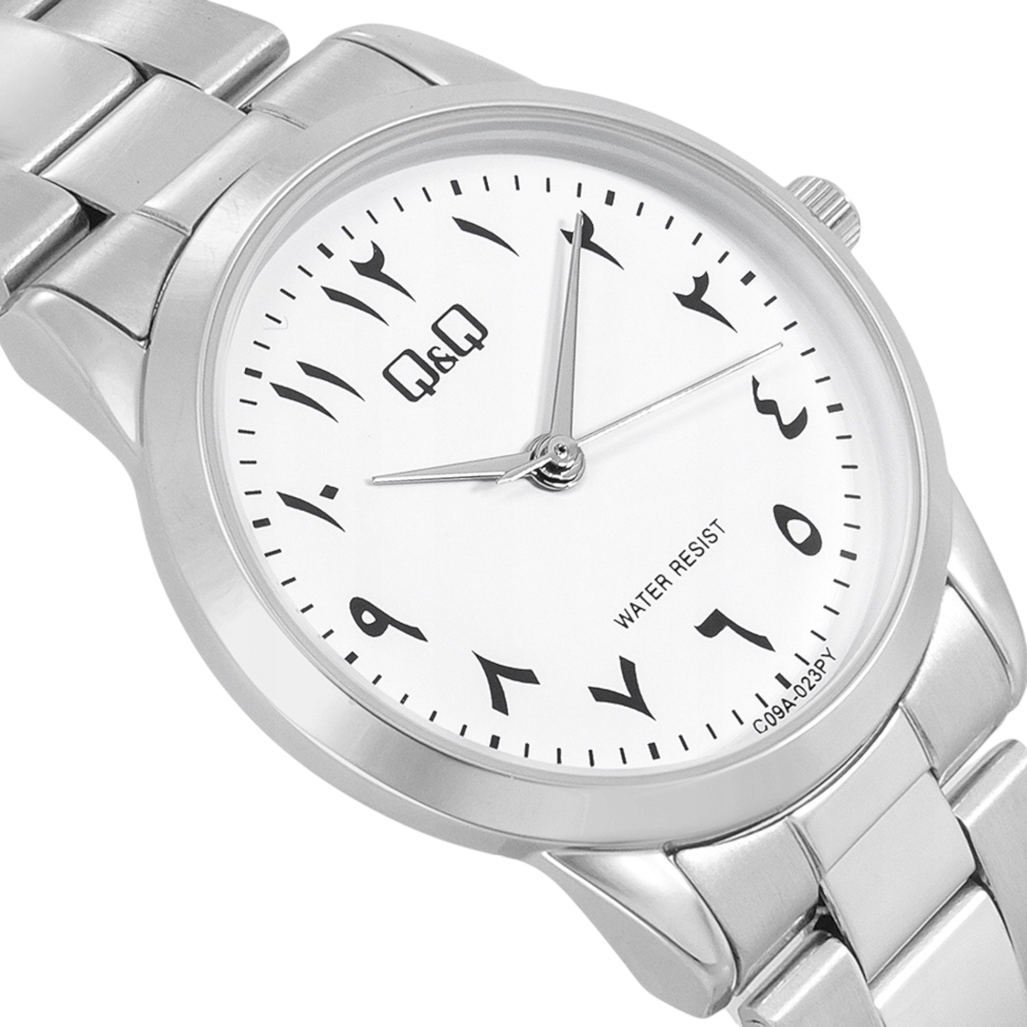 Q&Q Arabic Dial C09A-023PY Women's Silver Watch