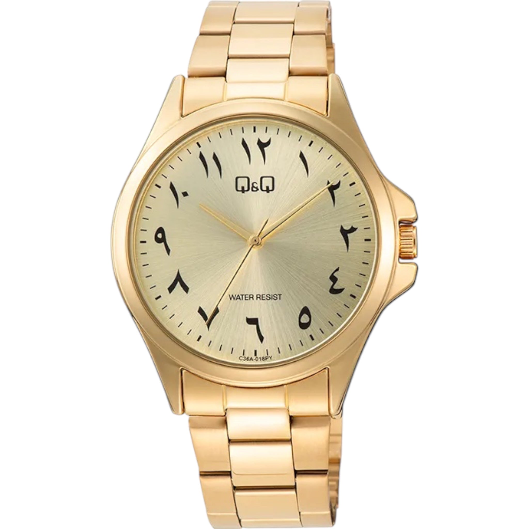 Montre Q&Q Arabic Dial C36A-018PY Homme Doré