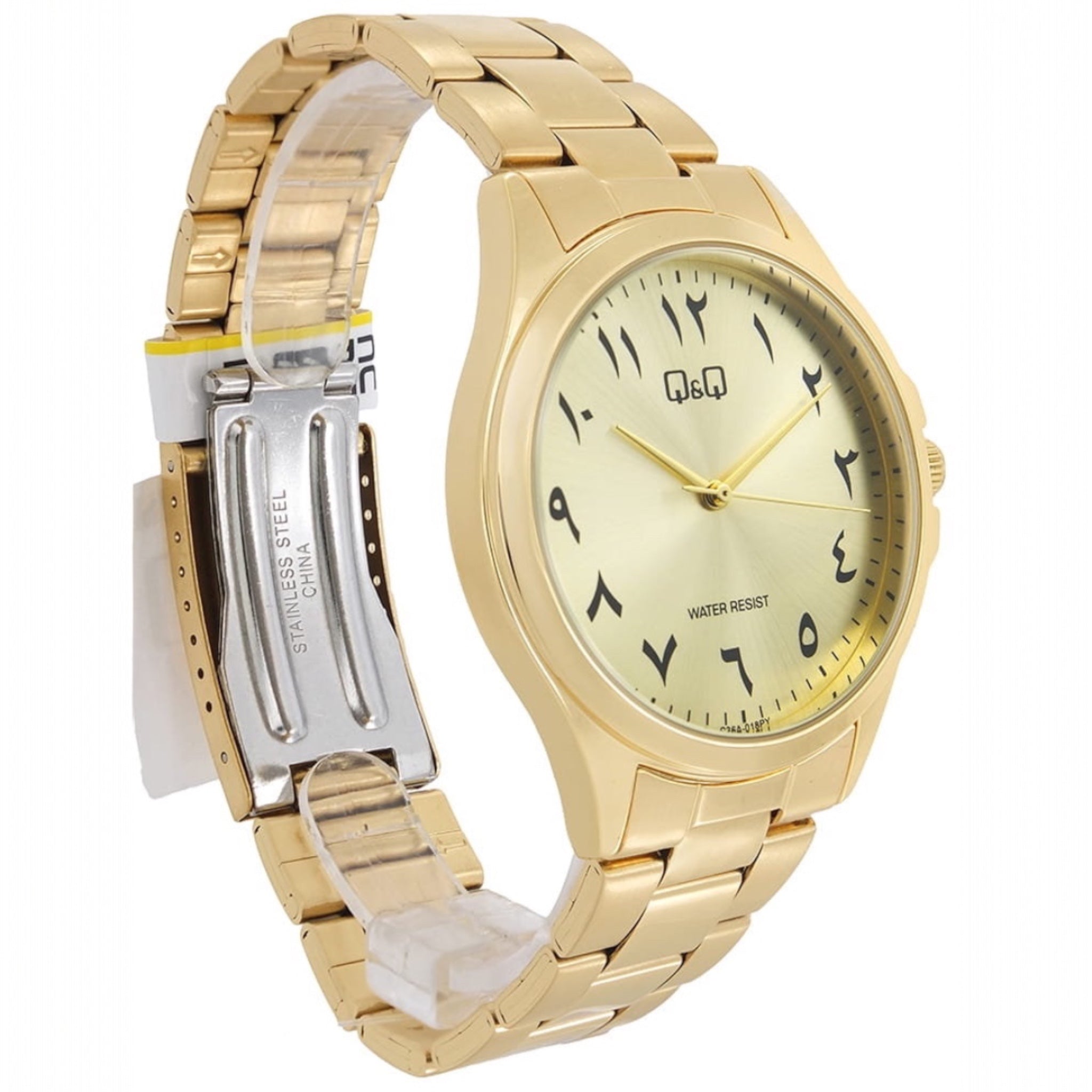 Montre Q&Q Arabic Dial C36A-018PY Homme Doré