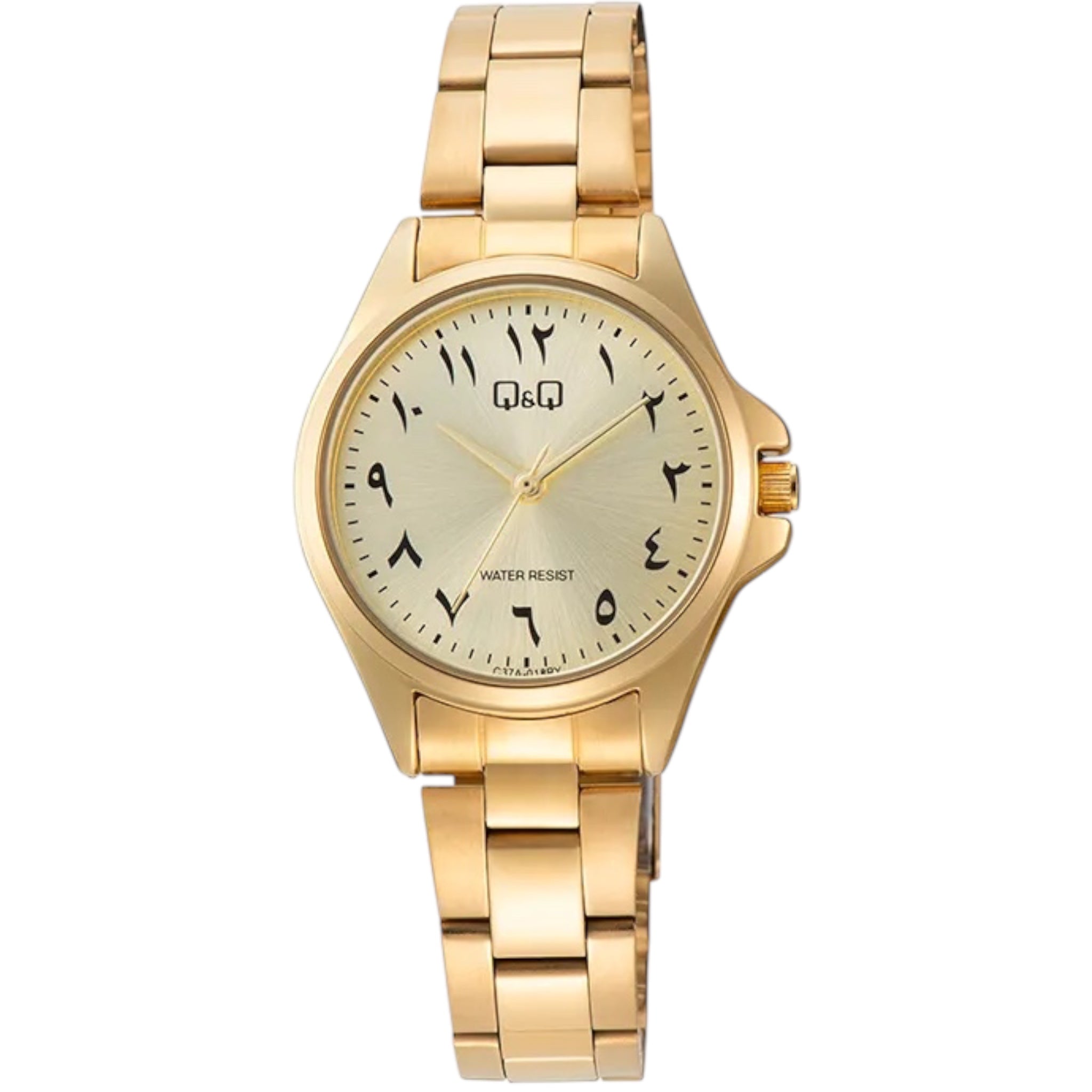 Q&Q Arabic Dial C37A-018PY Women's Gold Watch