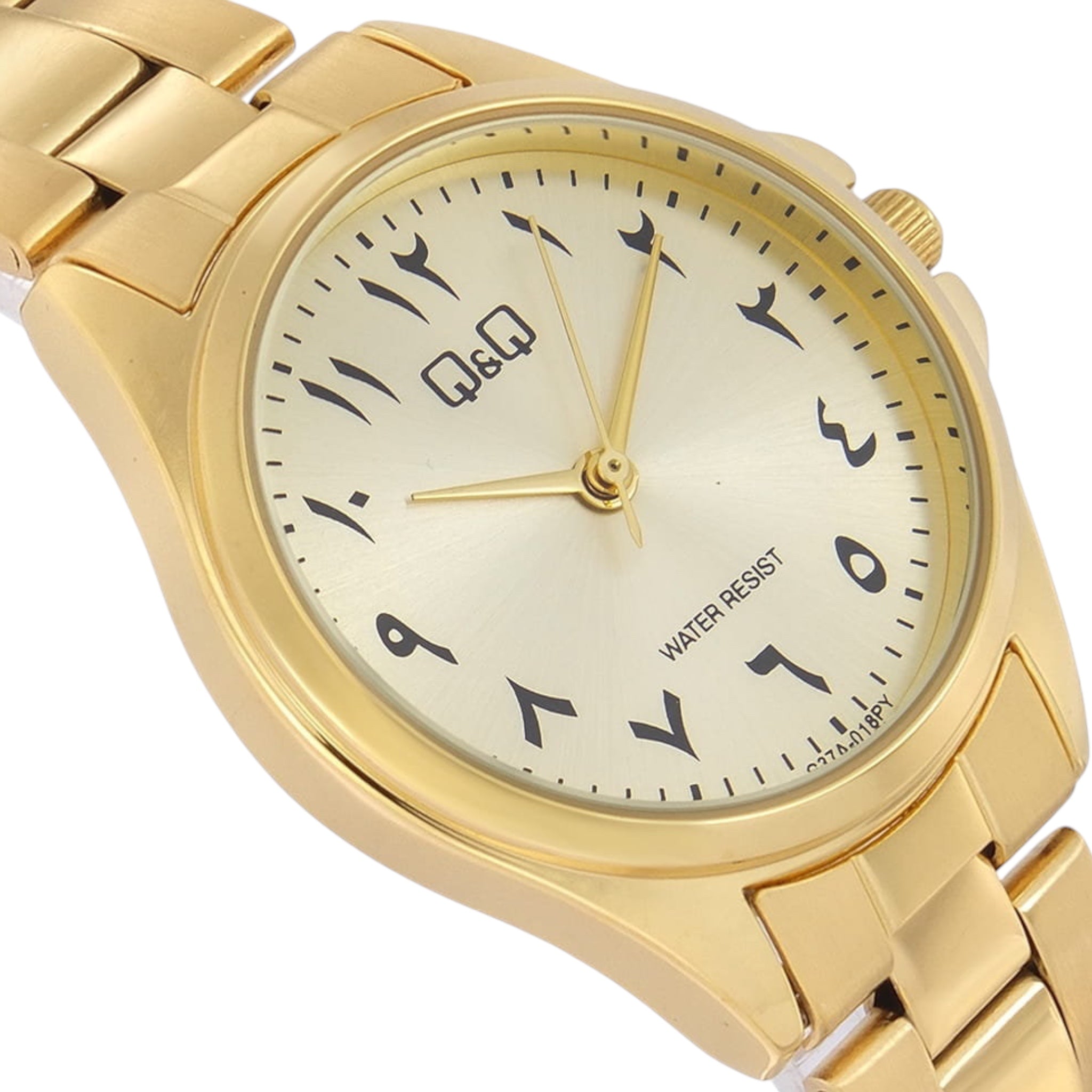 Q&Q Arabic Dial C37A-018PY Women's Gold Watch